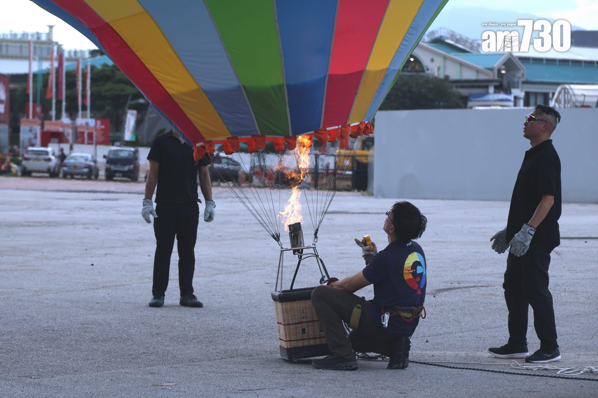 香港熱氣球節9.4起中環舉行 。(林俊源攝)