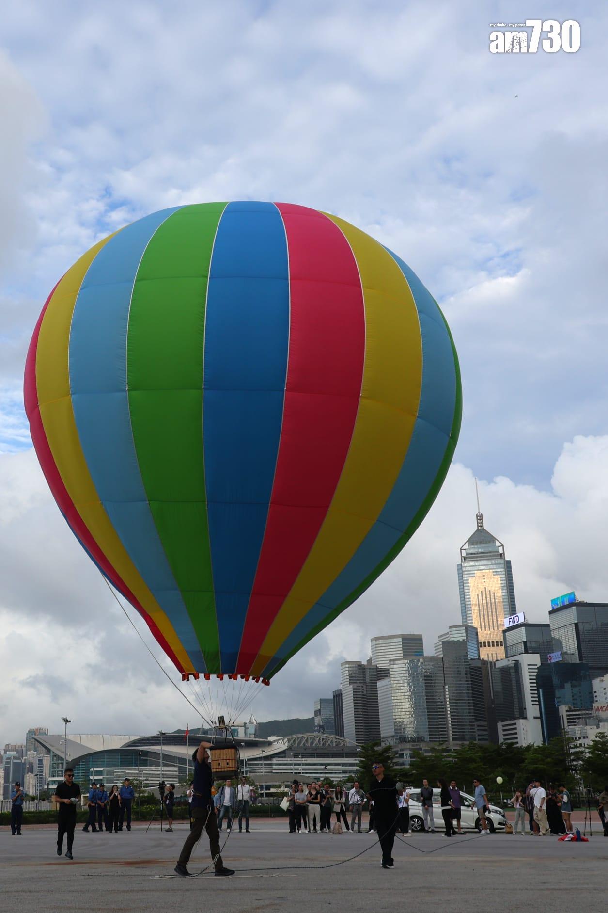 香港熱氣球節9.4起中環舉行 。(林俊源攝)