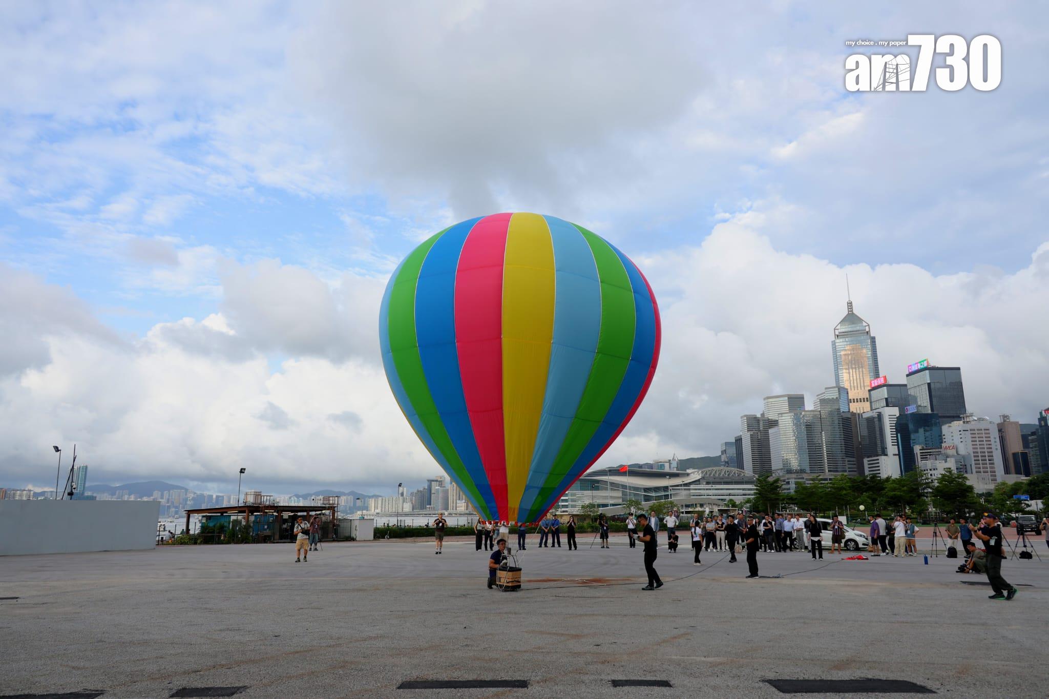 香港熱氣球節9.4起中環舉行 。(林俊源攝)