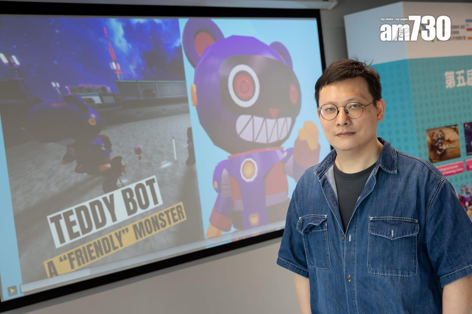 遊戲設計師Gavin King表示,公司早於去年推出一系列精神健康疾病主題的角色自家IP,由於看準Roblox平台玩家數目日漸龐大,因而推出遊戲盼推廣人物。(蘇文傑攝)