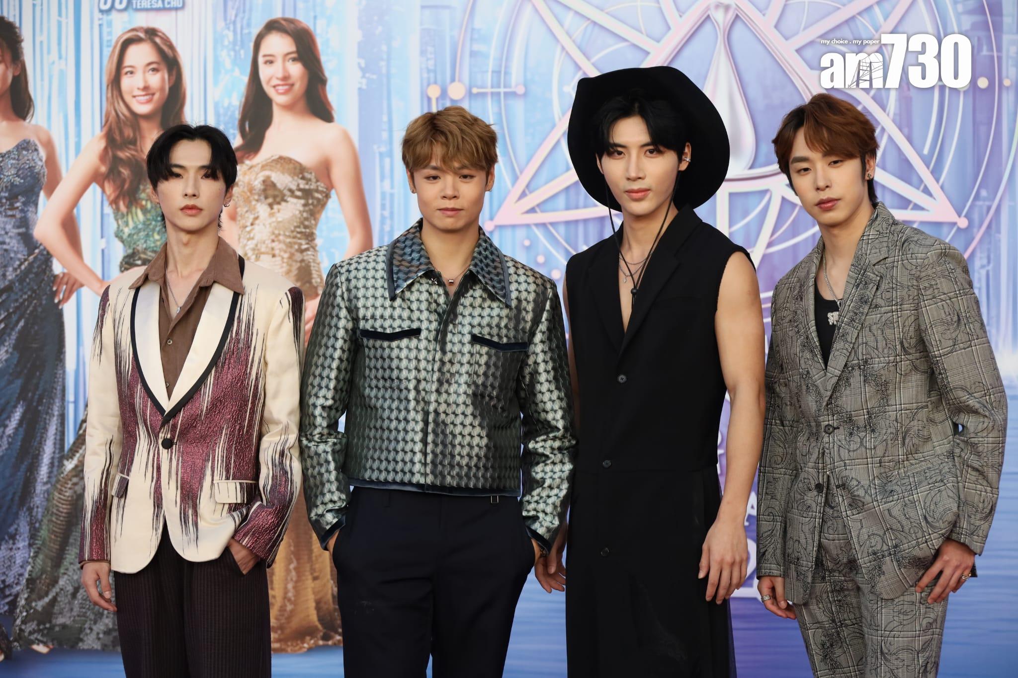 (左起)黃星綽、冼靖峰、黃奕斌、文佐匡。(鍾式明攝)