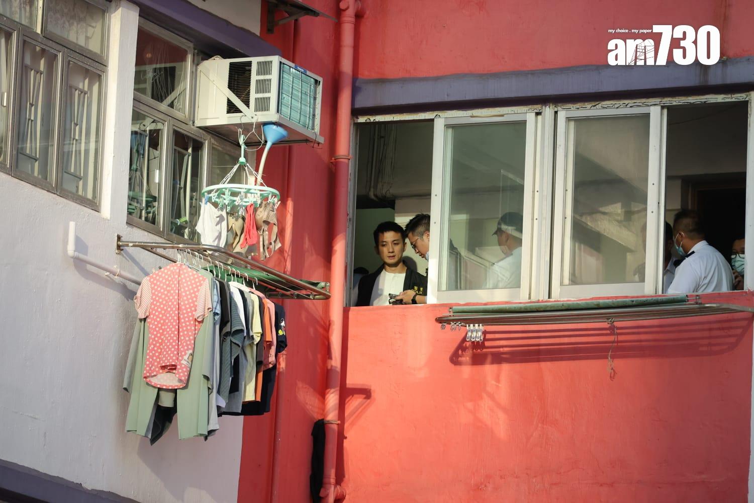 油麻地金華大廈發生倫常命案。(林俊源 攝)