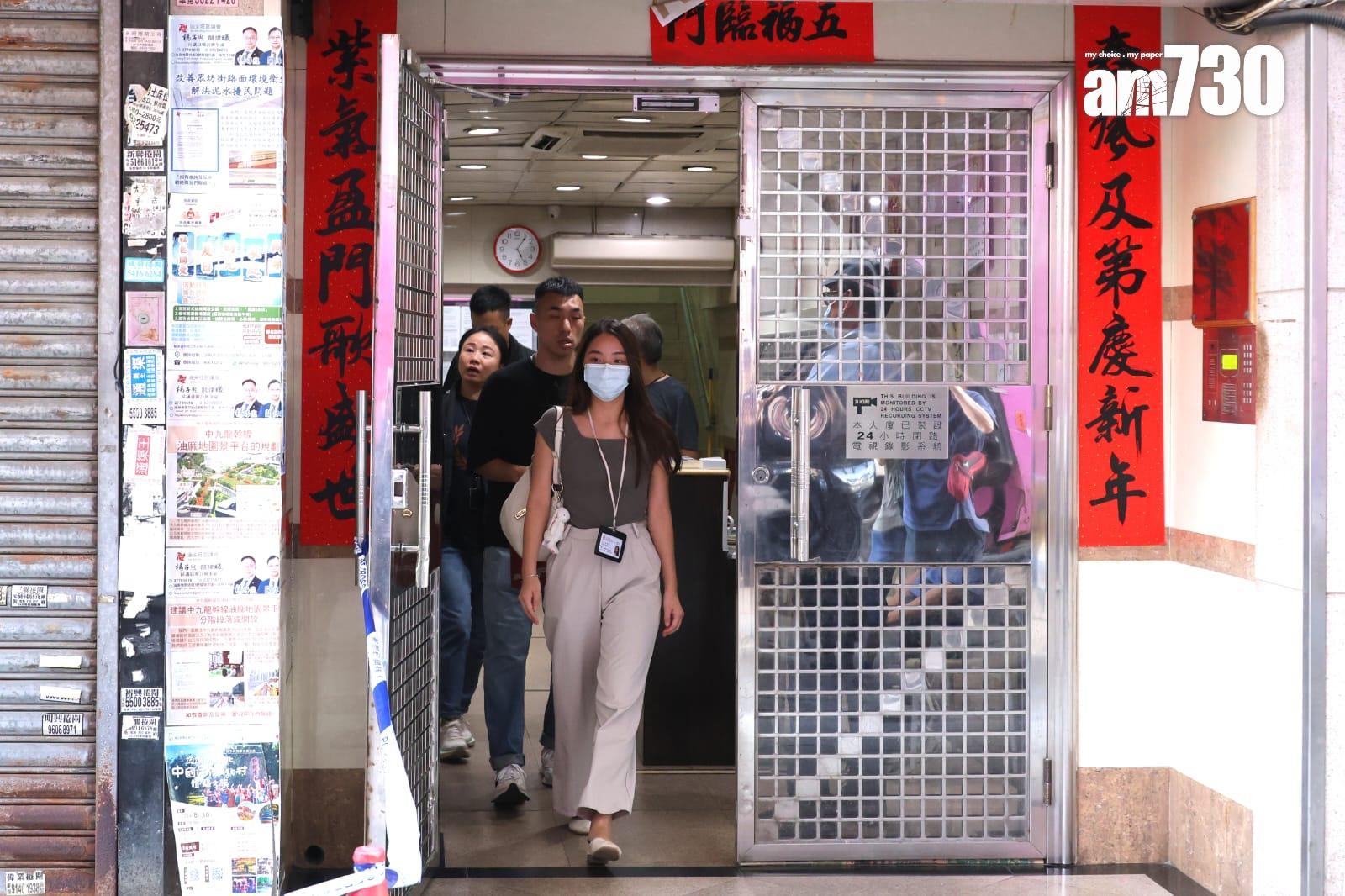 油麻地金華大廈發生倫常命案。(林俊源 攝)