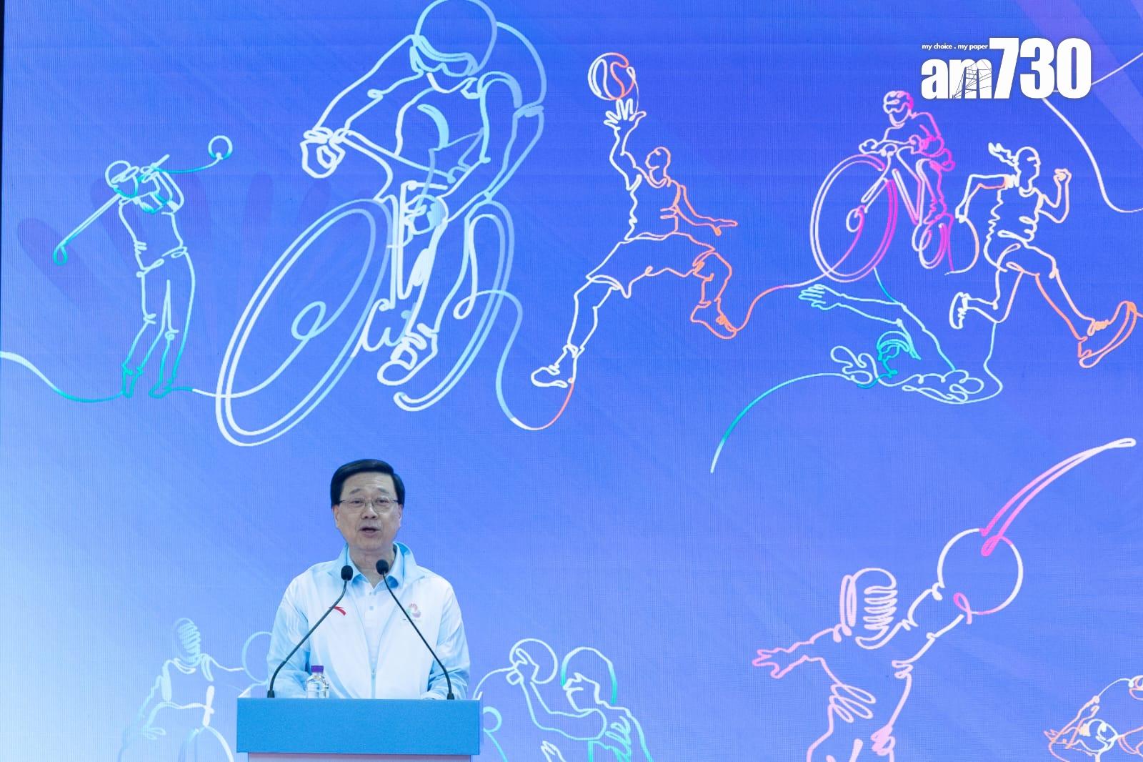 今日舉行全運會倒數100日活動(蘇文傑攝)