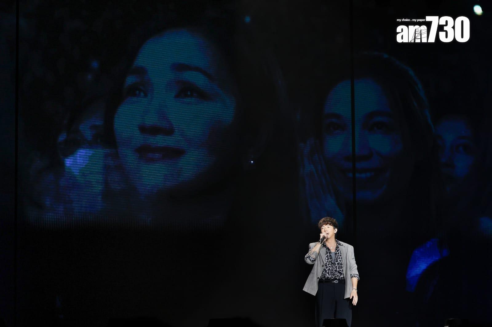 阿聰演繹了愛妻謝安琪本年度冠軍歌《50/50》冧老婆。 (蘇文傑攝)