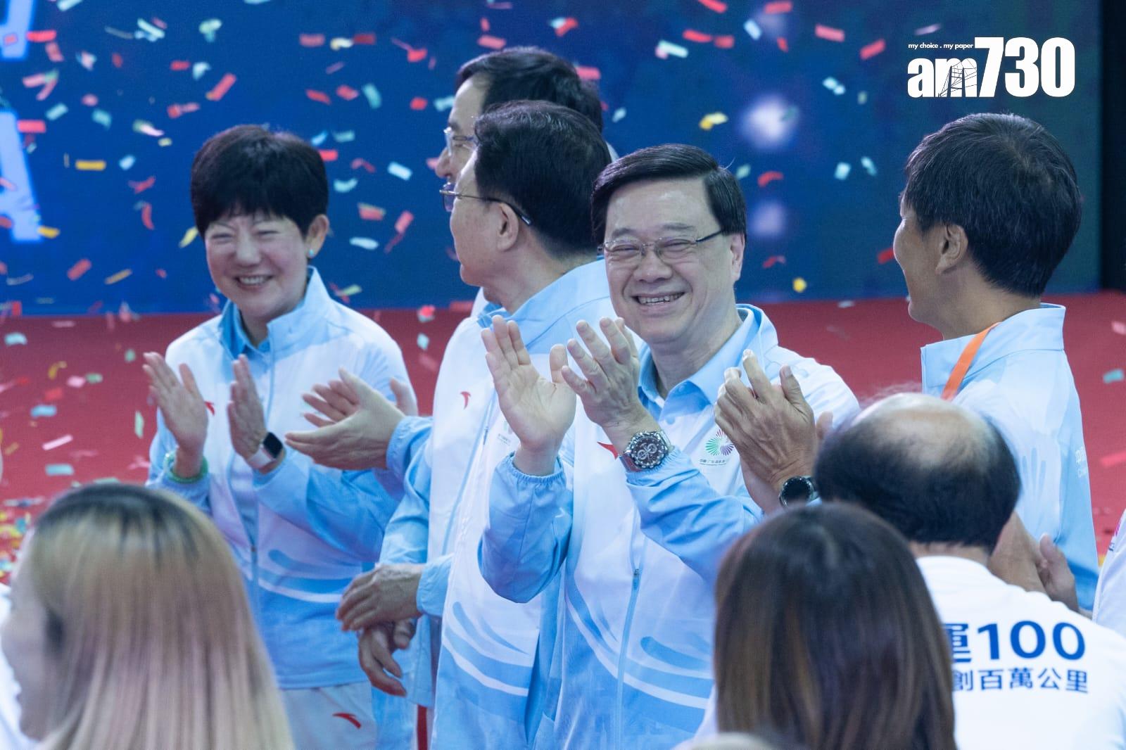 今日舉行全運會倒數100日活動(蘇文傑攝)