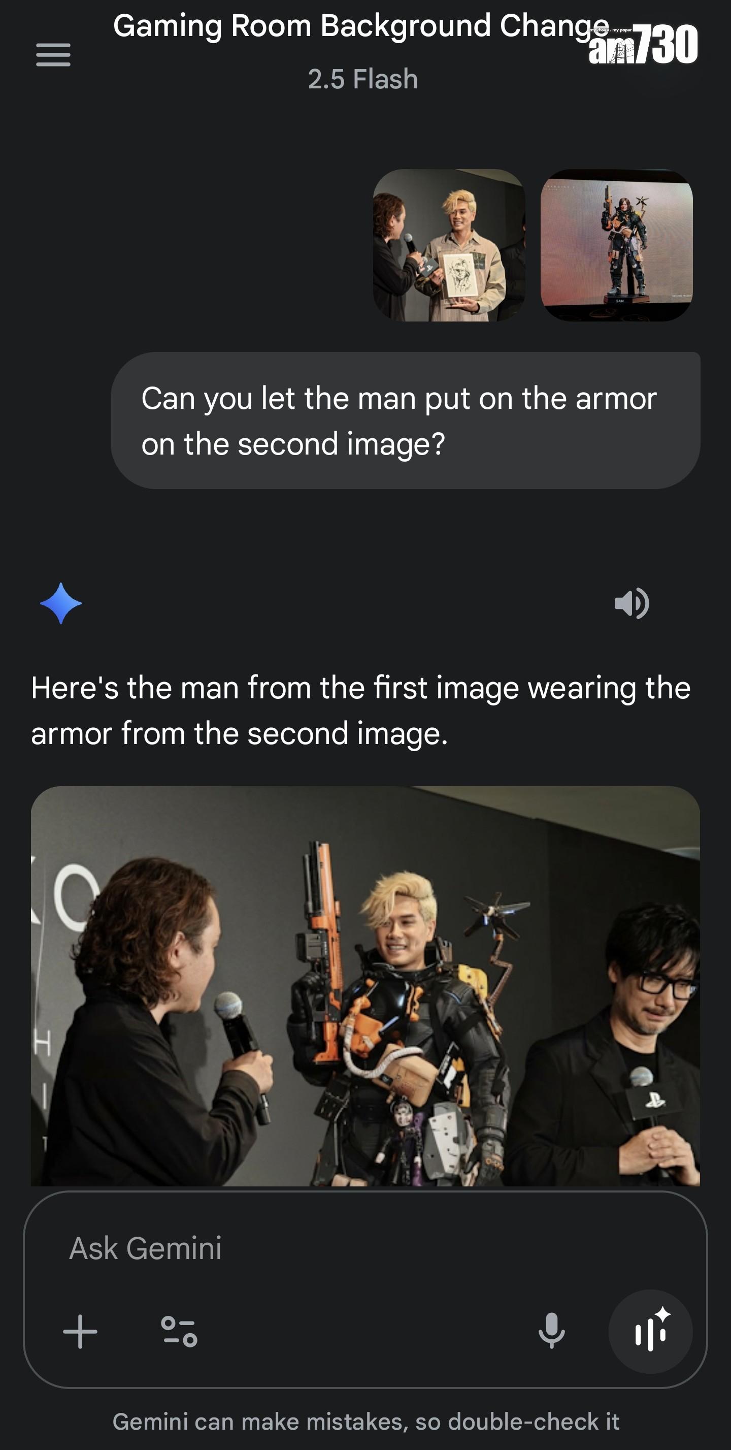 實試Nano Banana以兩圖合成。