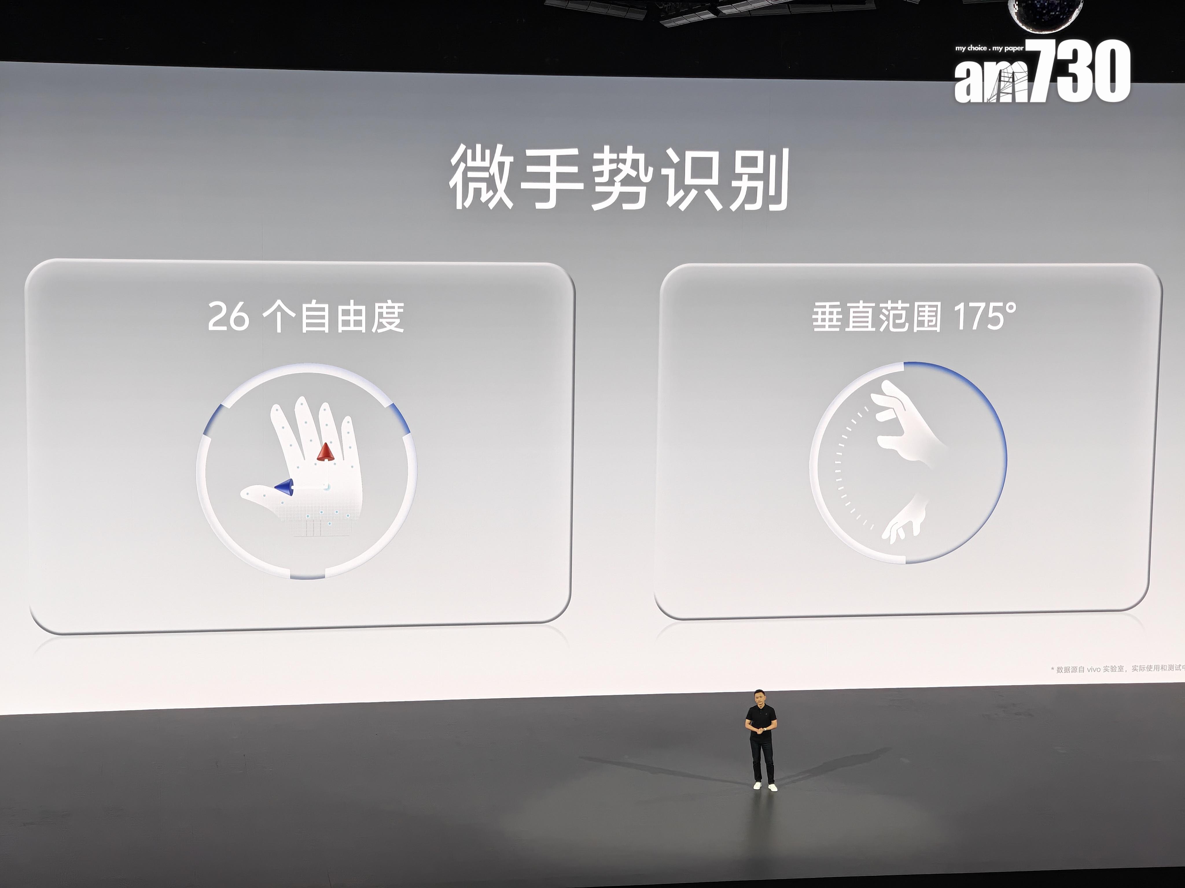 vivo Vision的微手勢識別操控精細。