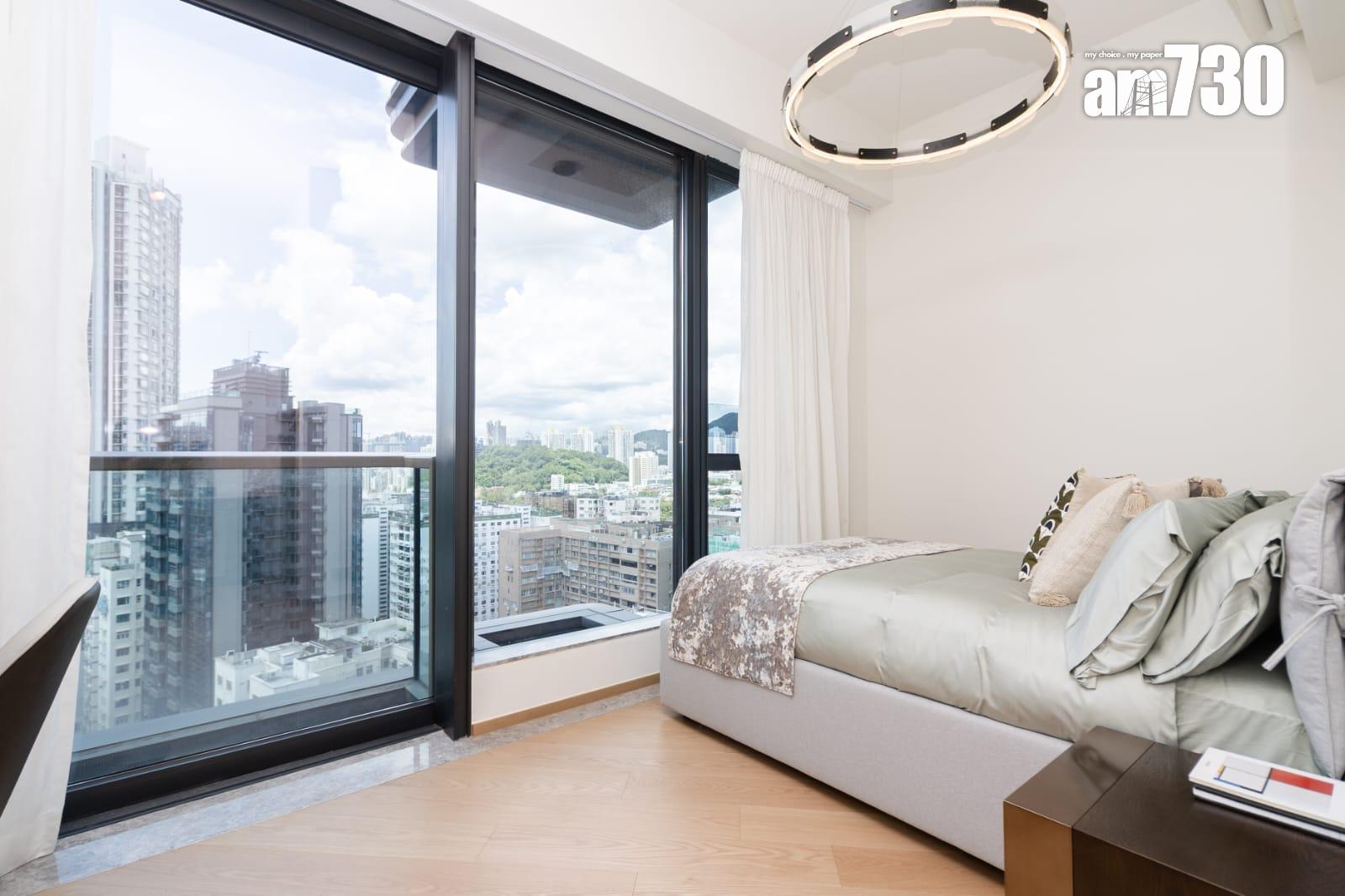 譽林示範單位|1386呎三房兩套連傢俬 落地玻璃窗擁覽加多利山景致 (多圖有片)|何文田新盤