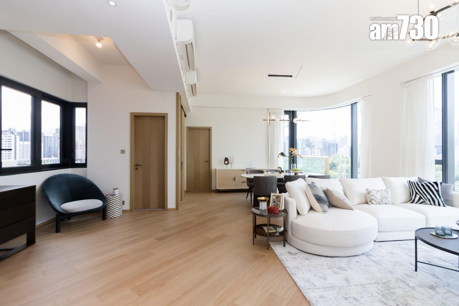 譽林示範單位|1386呎三房兩套連傢俬 落地玻璃窗擁覽加多利山景致 (多圖有片)|何文田新盤