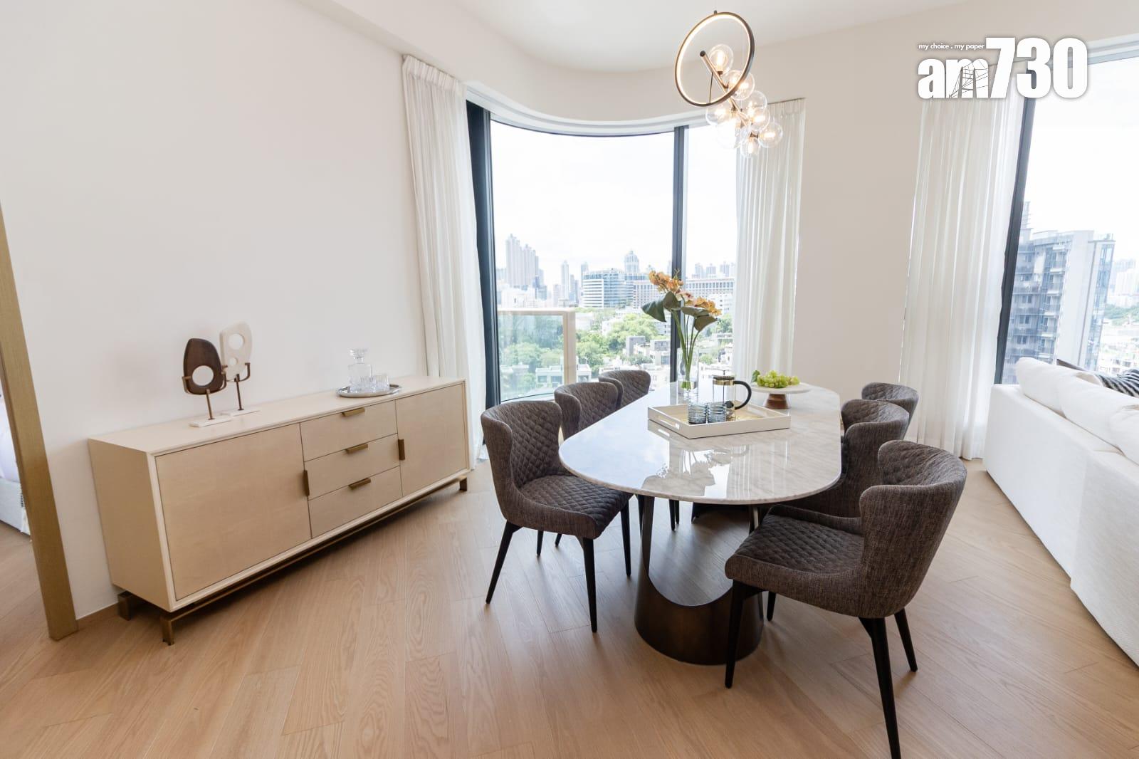 譽林示範單位|1386呎三房兩套連傢俬 落地玻璃窗擁覽加多利山景致 (多圖有片)|何文田新盤