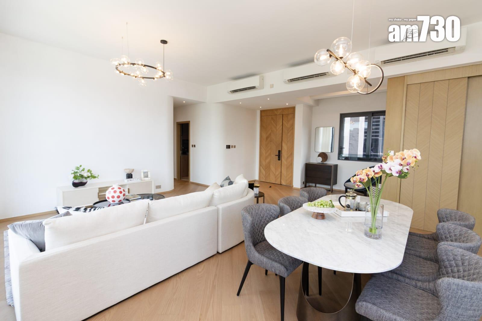 譽林示範單位|1386呎三房兩套連傢俬 落地玻璃窗擁覽加多利山景致 (多圖有片)|何文田新盤