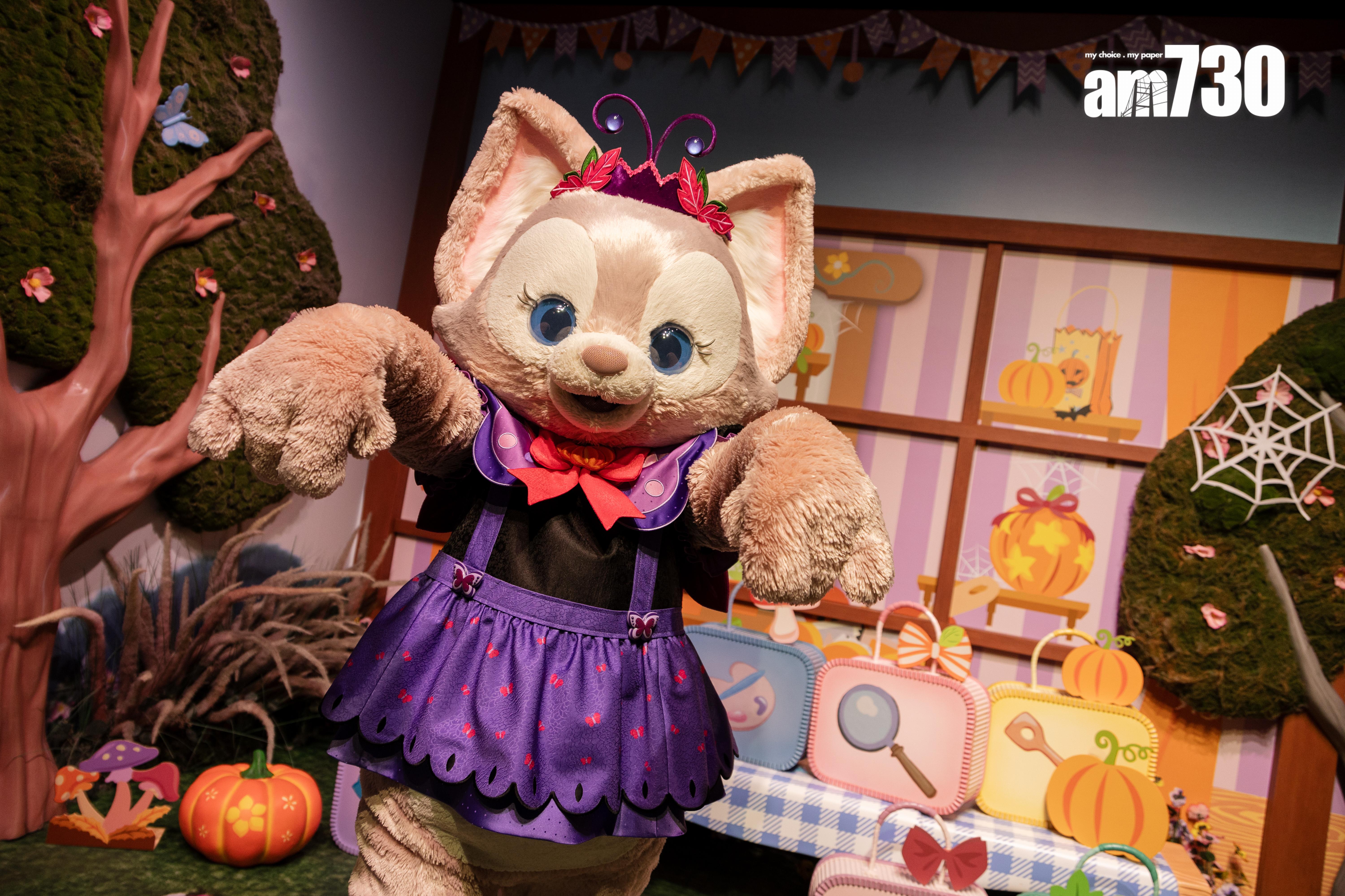 LinaBell換上趣怪的萬聖新裝。(周令知攝)