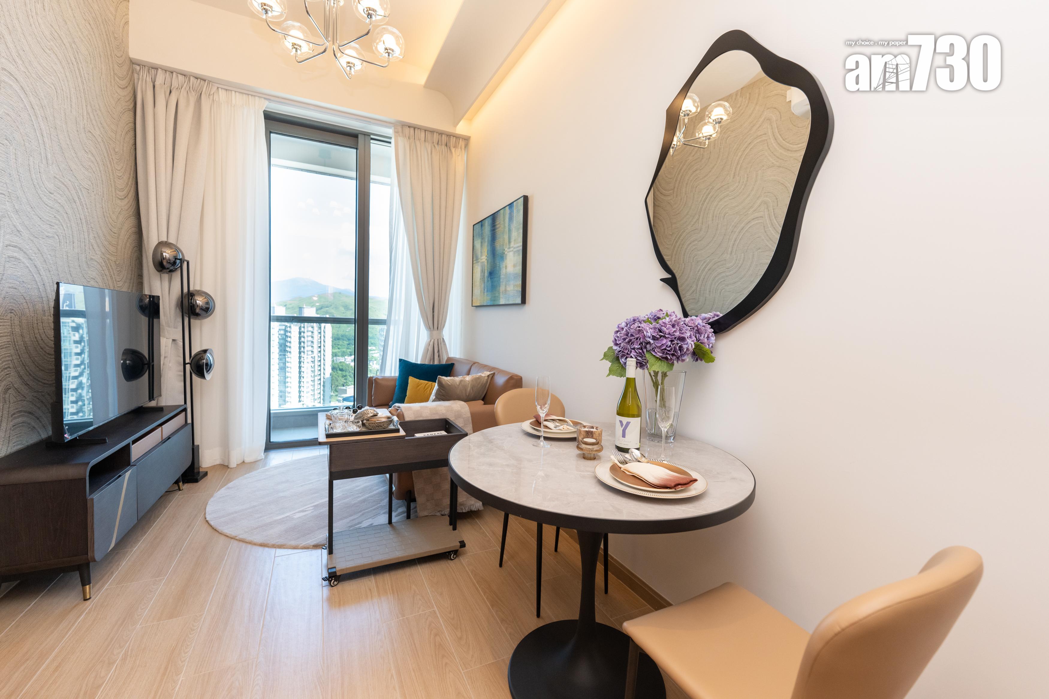 朗天峰現樓示範單位|387及365呎連裝修兩房戶 空間流露「城中森」氛圍 (多圖)|元朗新盤