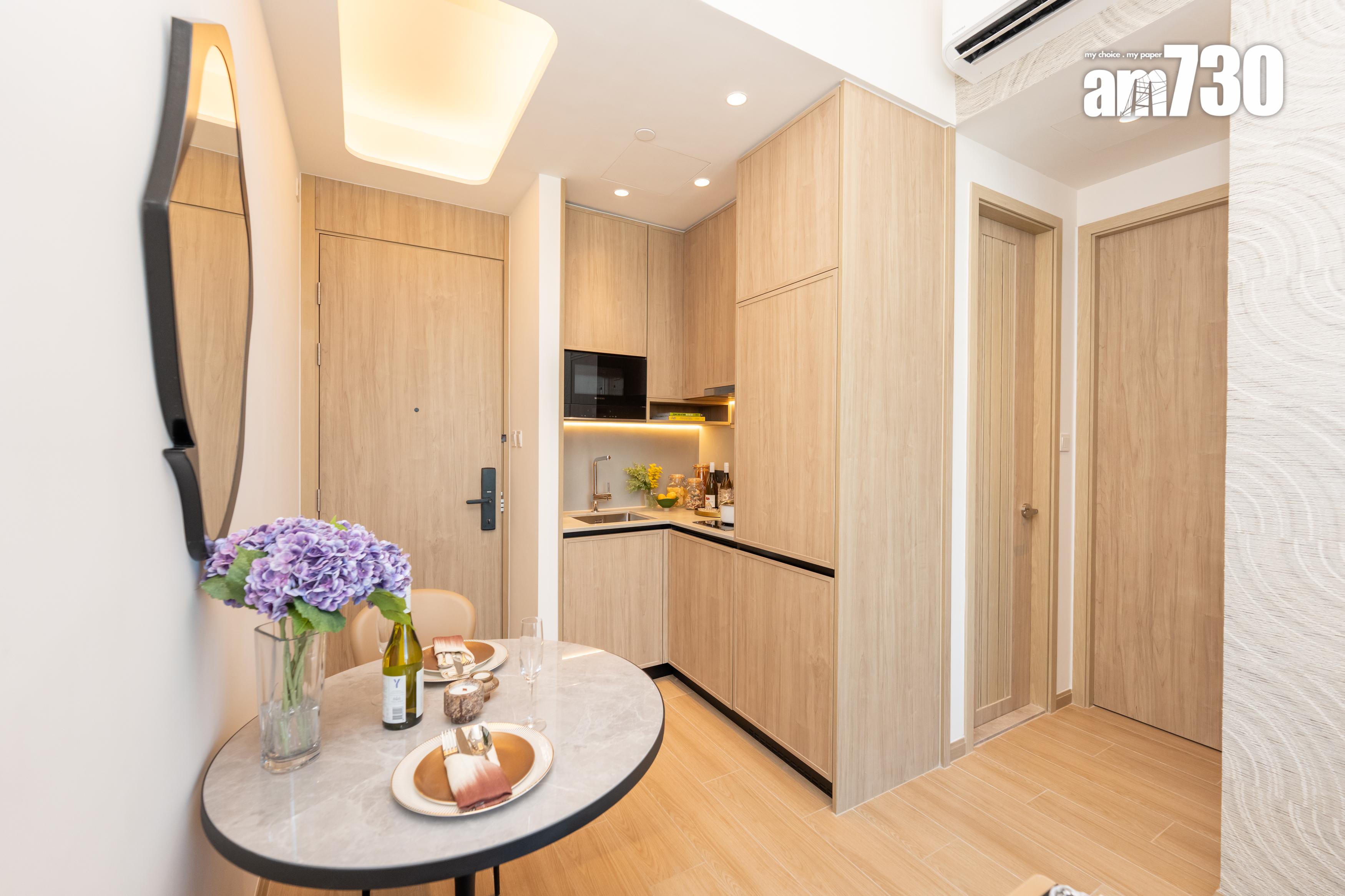 朗天峰現樓示範單位|387及365呎連裝修兩房戶 空間流露「城中森」氛圍 (多圖)|元朗新盤