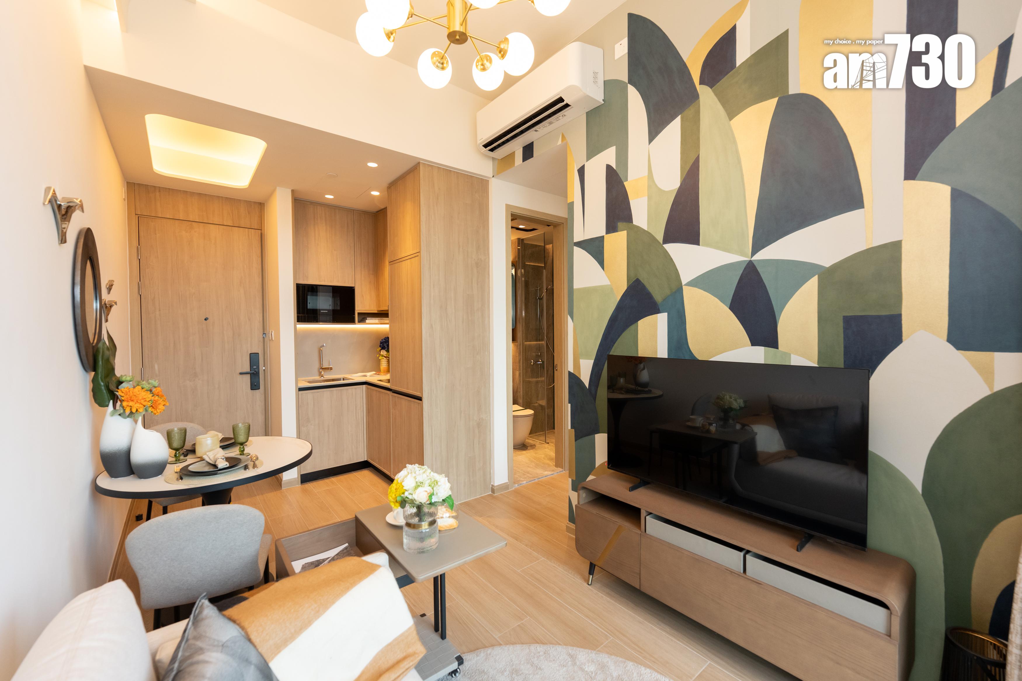 朗天峰現樓示範單位|387及365呎連裝修兩房戶 空間流露「城中森」氛圍 (多圖)|元朗新盤