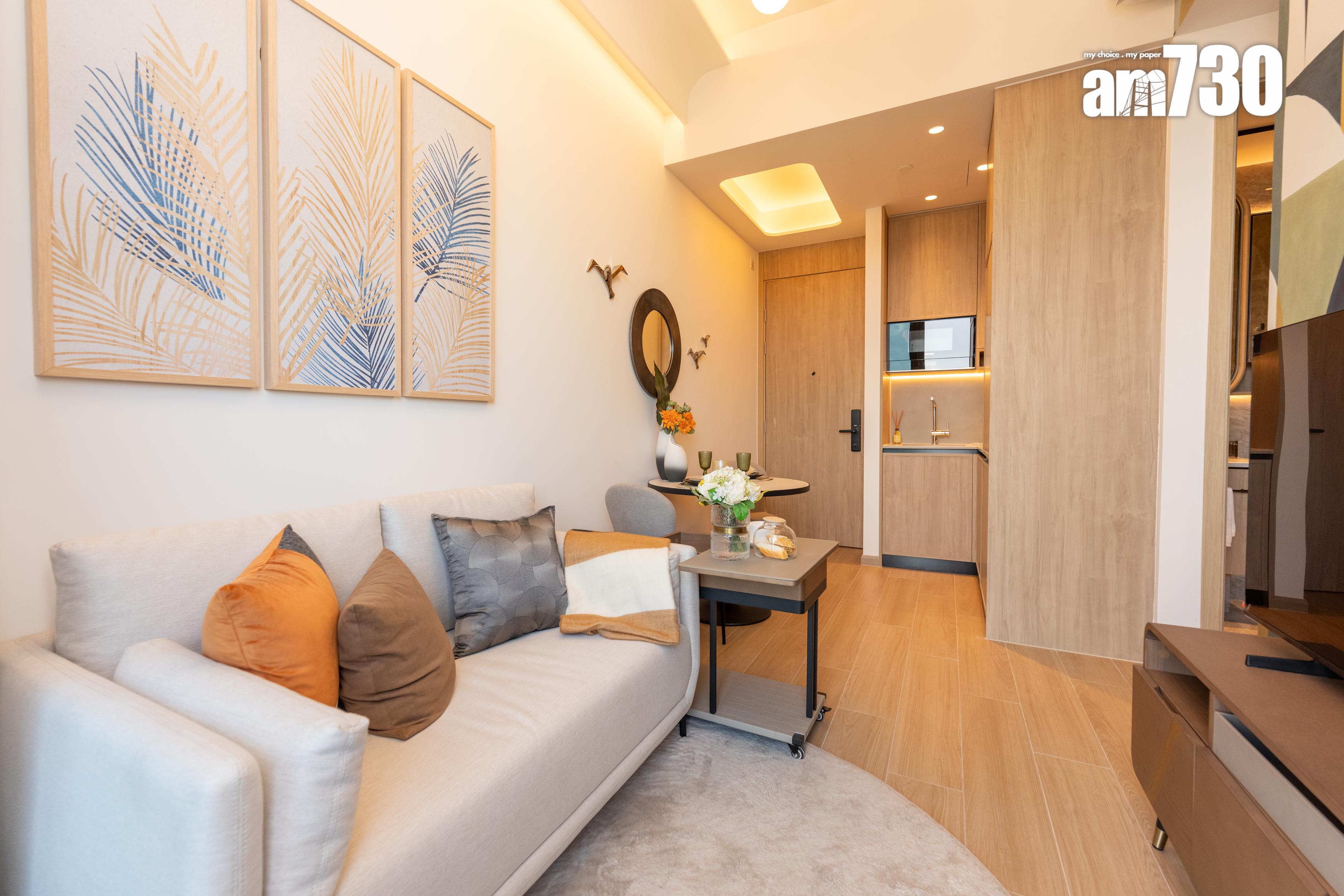 朗天峰現樓示範單位|387及365呎連裝修兩房戶 空間流露「城中森」氛圍 (多圖)|元朗新盤