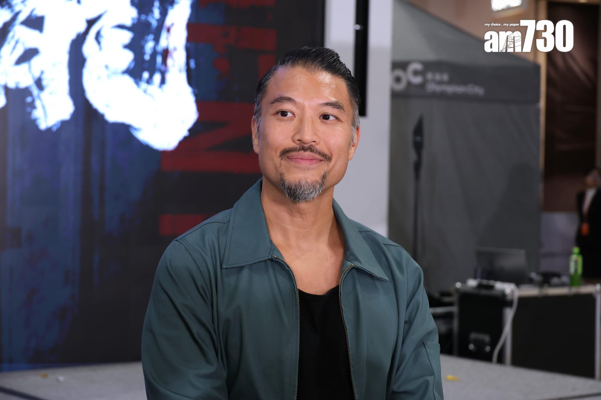 廿四味Brian現身電影《阿龍》首映禮,支持好友鄭中基。(林俊源攝)