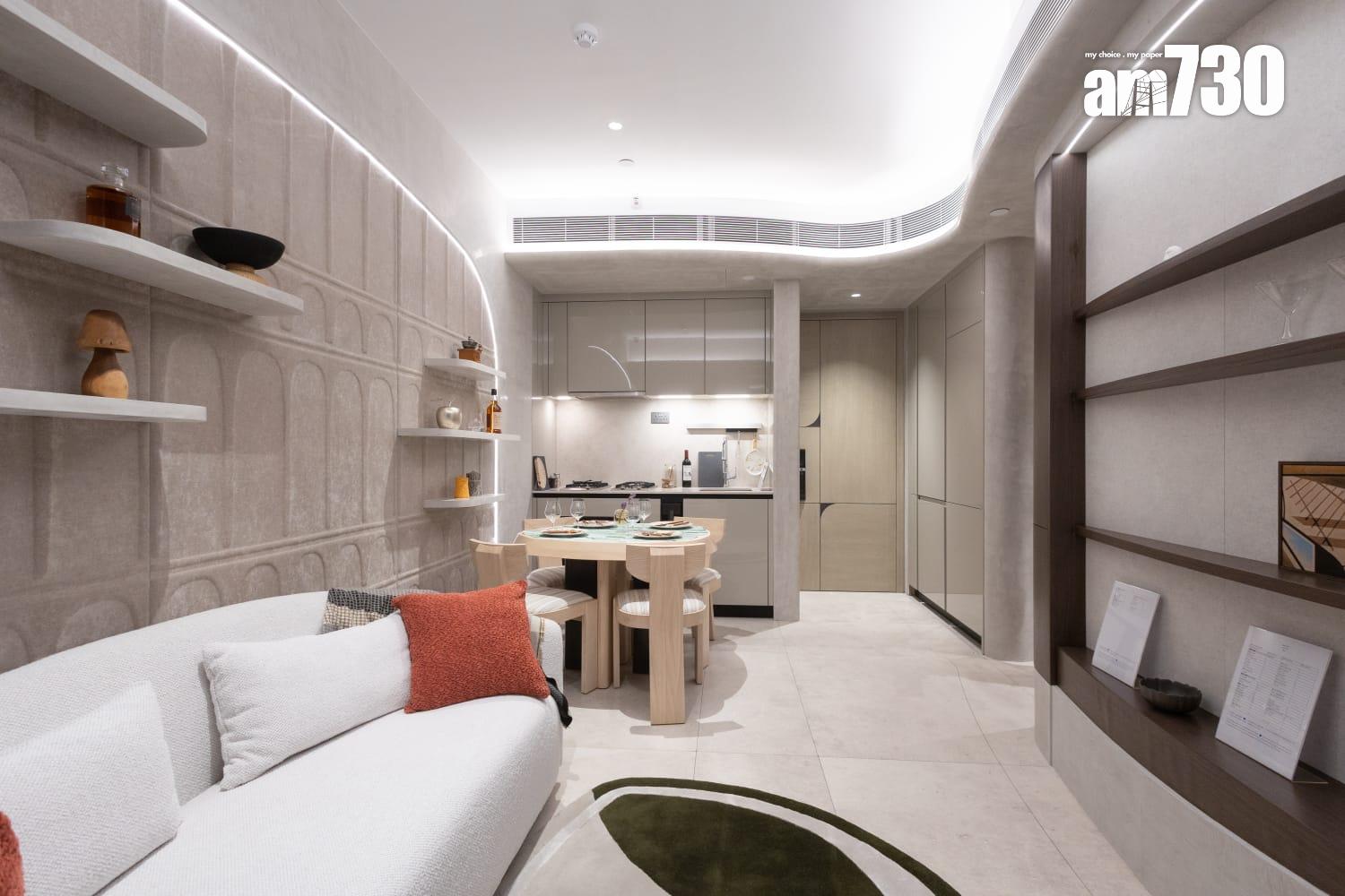 theMVP示範單位|484呎兩房平台特色戶 設計充分體現流綫動感(多圖有片)|西半山新盤