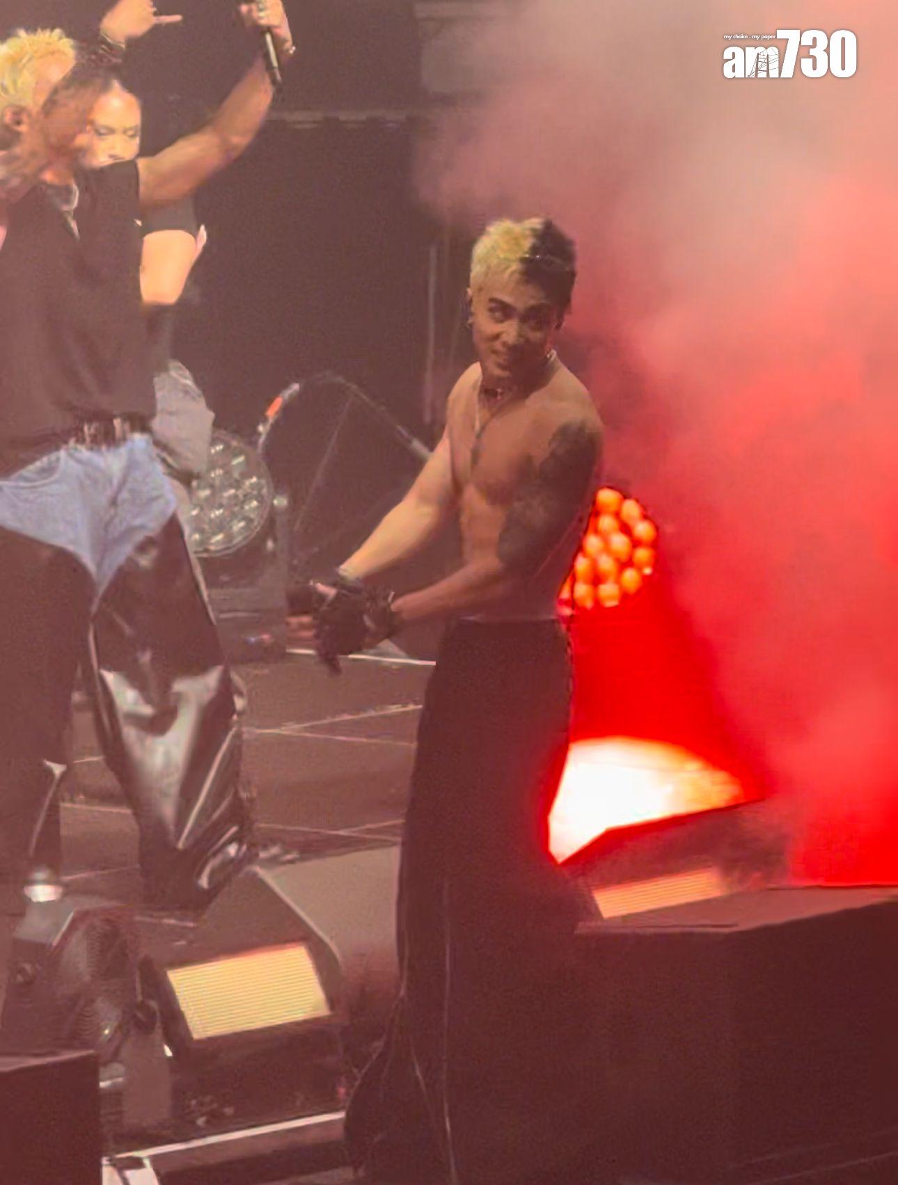 Josh一度半裸引發全場尖叫。 (娛樂組攝)