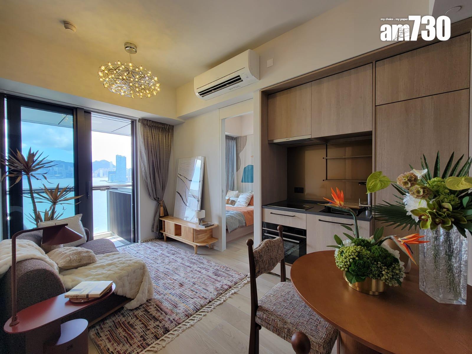 柏蔚森示範單位|385呎交樓標準兩房 前迎維港海景(多圖有片)|啟德新盤