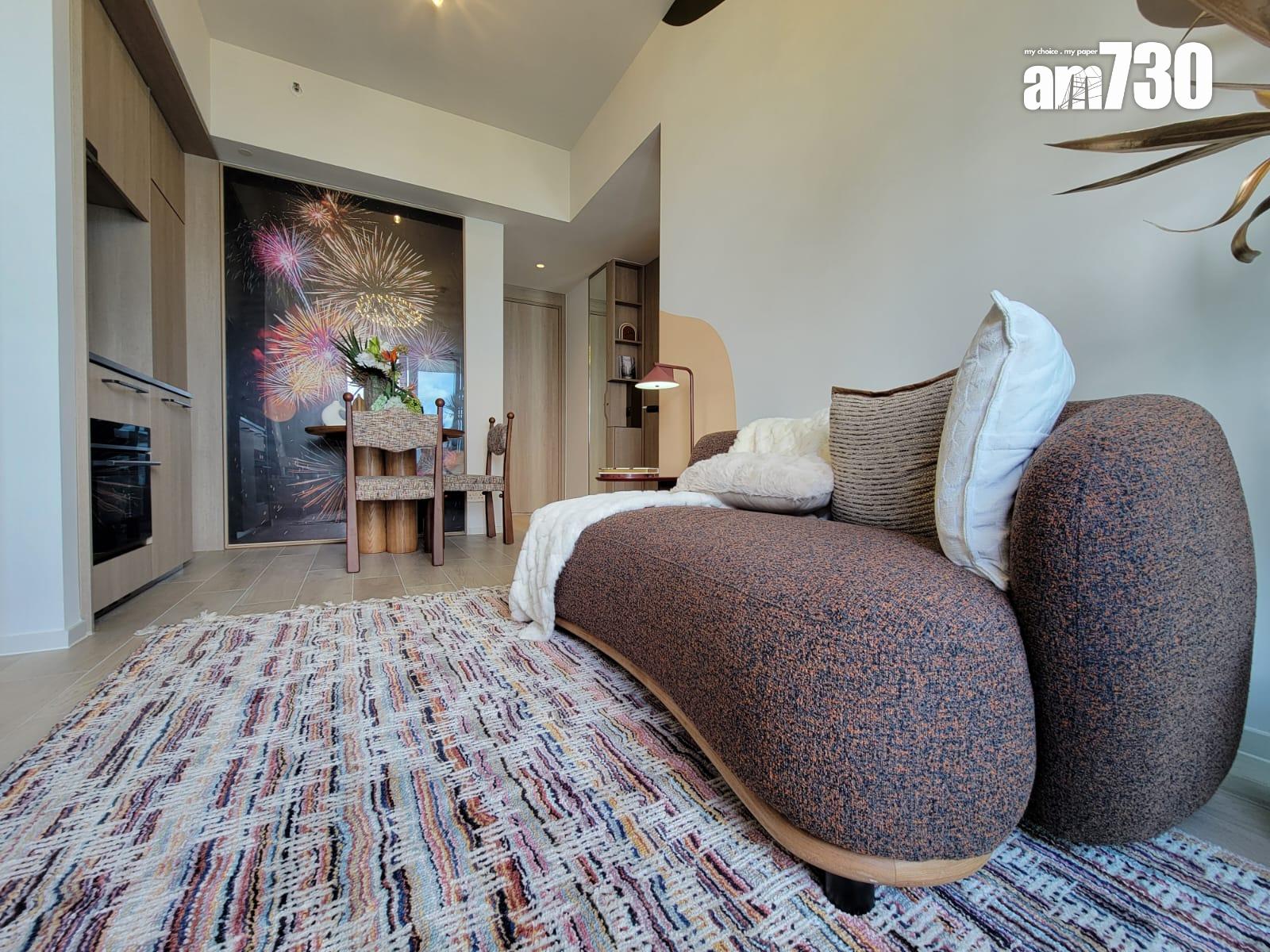 柏蔚森示範單位|385呎交樓標準兩房 前迎維港海景(多圖有片)|啟德新盤