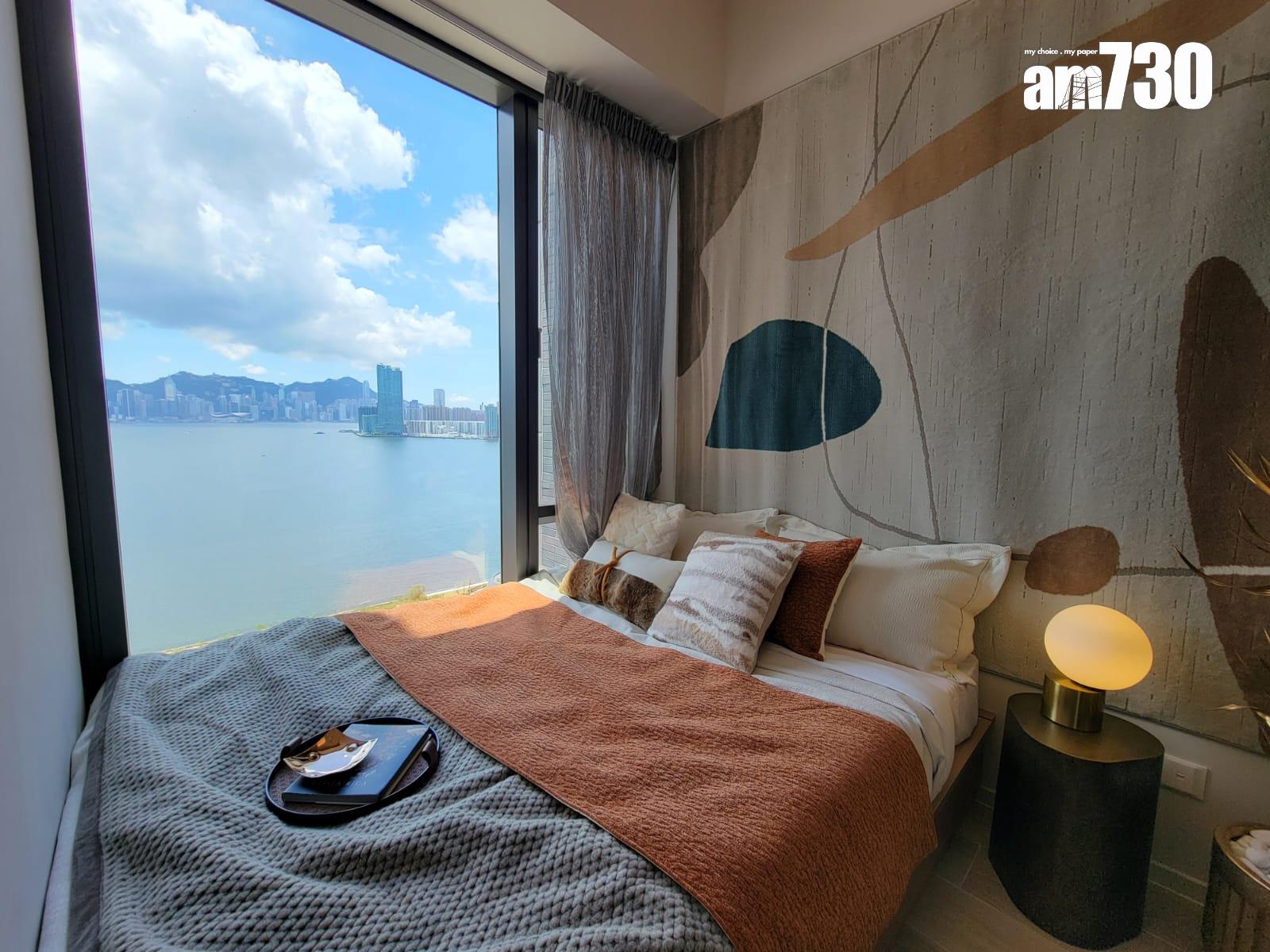 柏蔚森示範單位|385呎交樓標準兩房 前迎維港海景(多圖有片)|啟德新盤