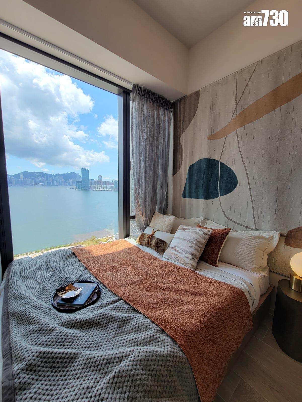 柏蔚森示範單位|385呎交樓標準兩房 前迎維港海景(多圖有片)|啟德新盤