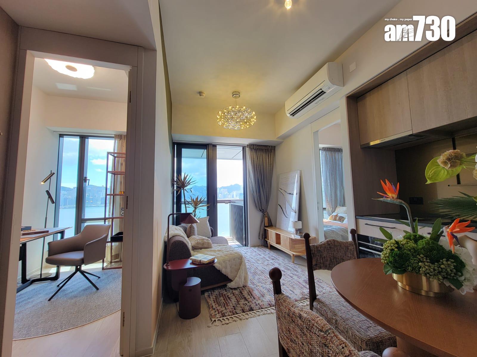 柏蔚森示範單位|385呎交樓標準兩房 前迎維港海景(多圖有片)|啟德新盤