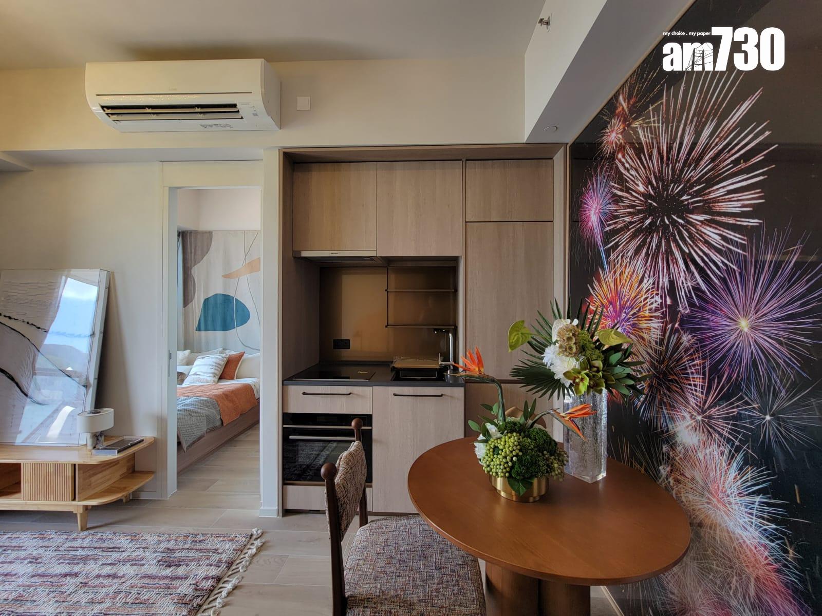 柏蔚森示範單位|385呎交樓標準兩房 前迎維港海景(多圖有片)|啟德新盤