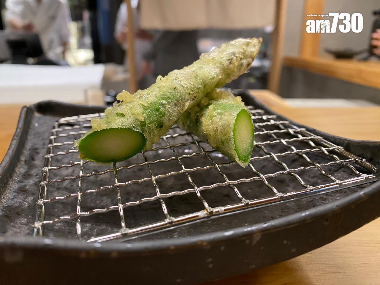 蘆筍外脆內爽嫩。