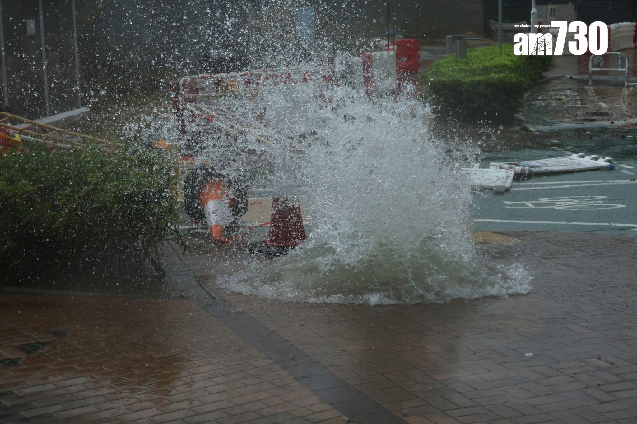 將軍澳災情嚴重。(林俊源攝)