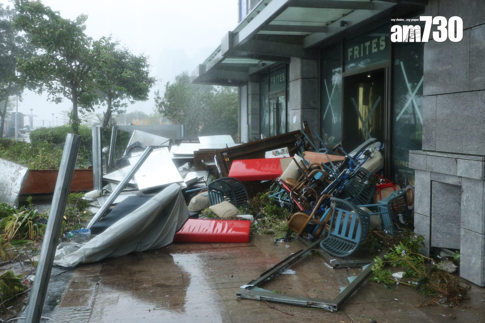 將軍澳災情嚴重。(林俊源攝)