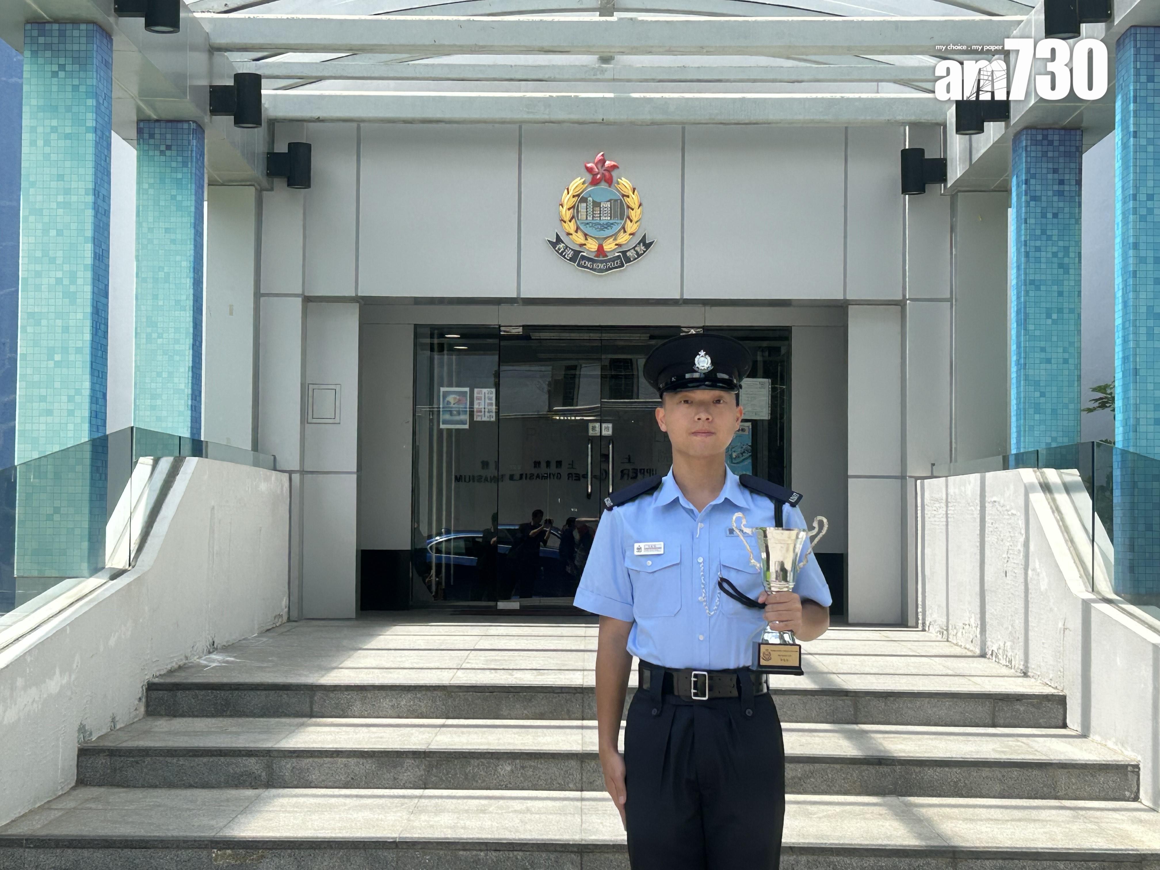 Tom分享自身經歷和投考警隊的經過。(朱慧恩攝)