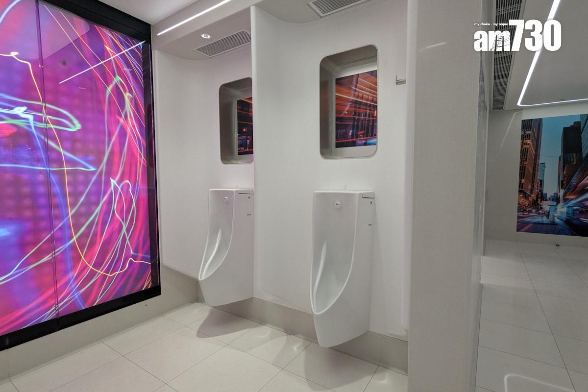 新二號客運大樓的洗手間。(羅庸軒攝)