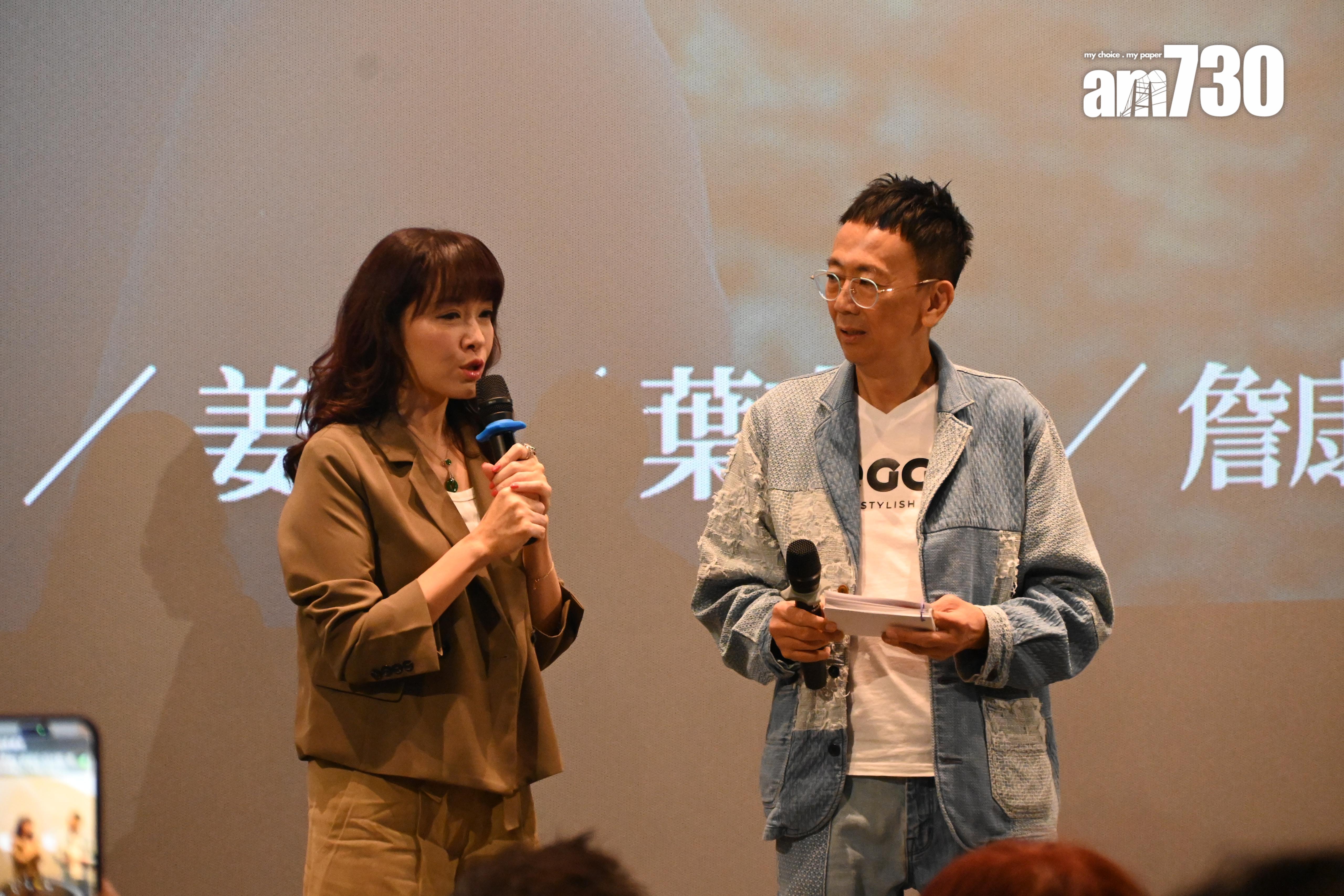 向海嵐在節目中擔任嘉賓主持,表示今次是一個很好的學習機會,從馬時亨身上學到很多東西。(娛樂組攝)