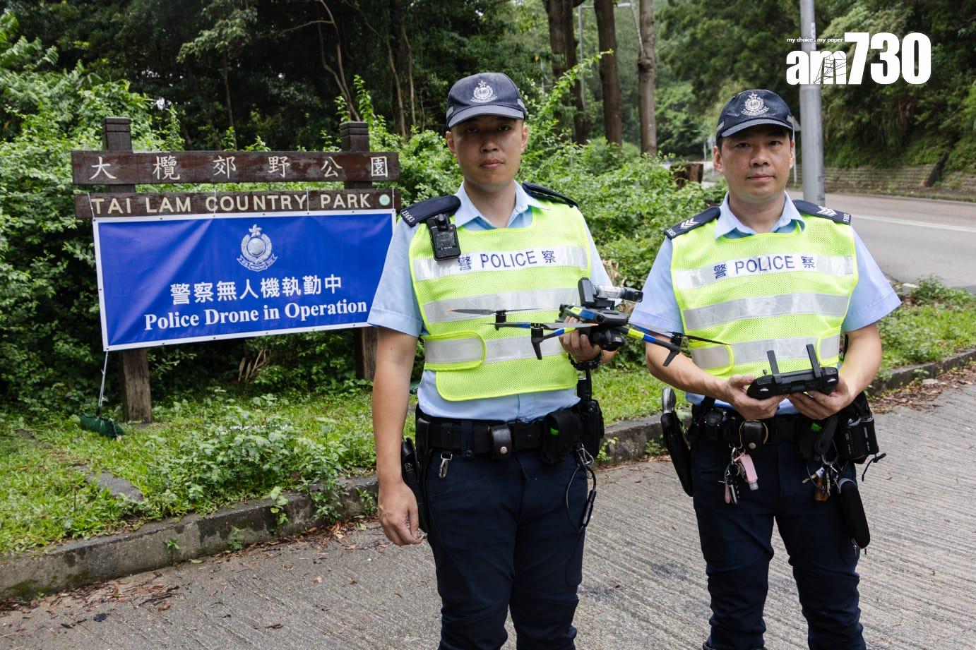 警方於荃錦公路打擊交通違例。(周令知攝)