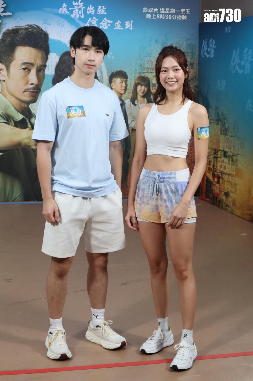 馮皓揚及游嘉欣宣傳《俠醫》。(娛樂組攝)