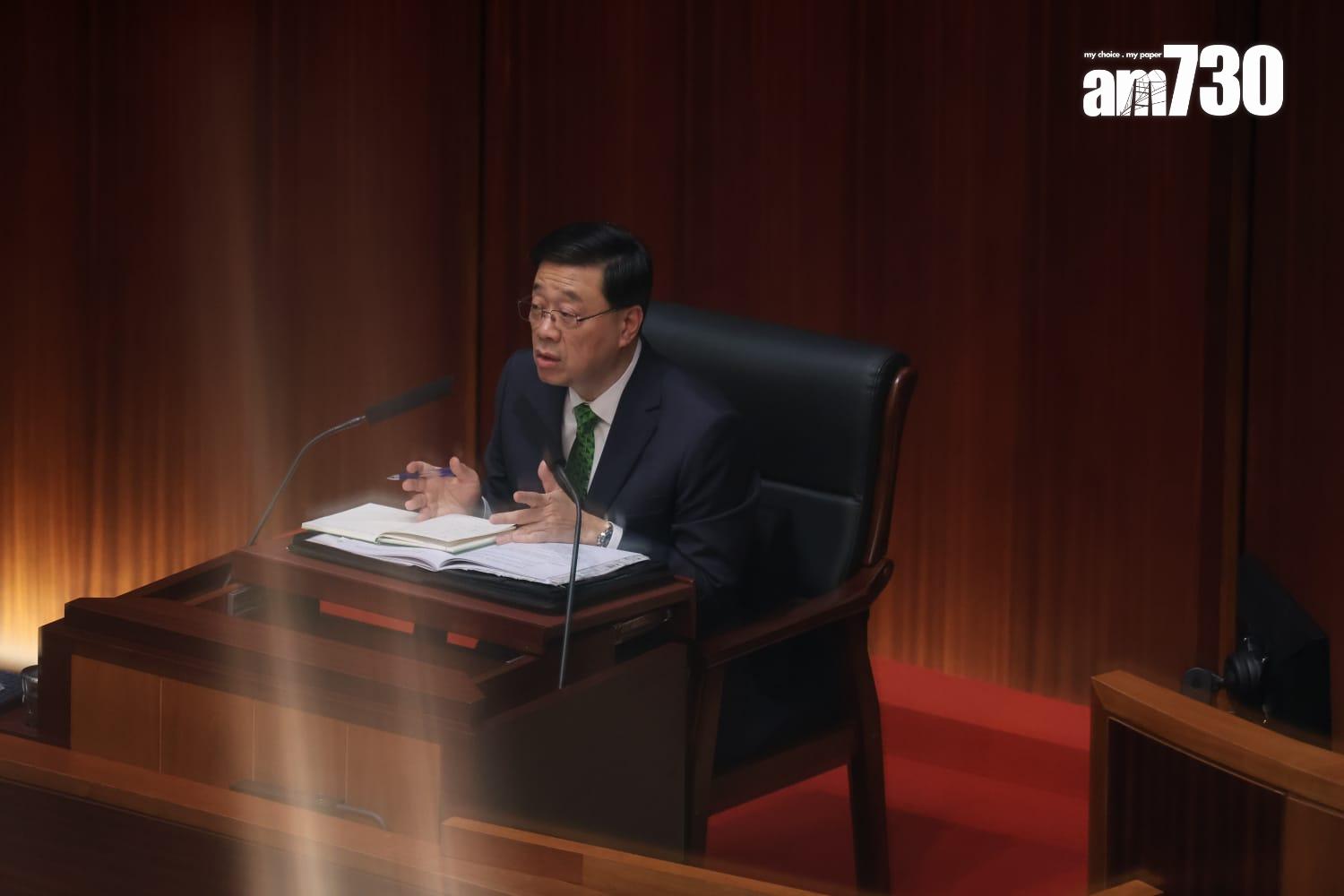 行政長官李家超今日出席立法會答問會。(周令知攝)