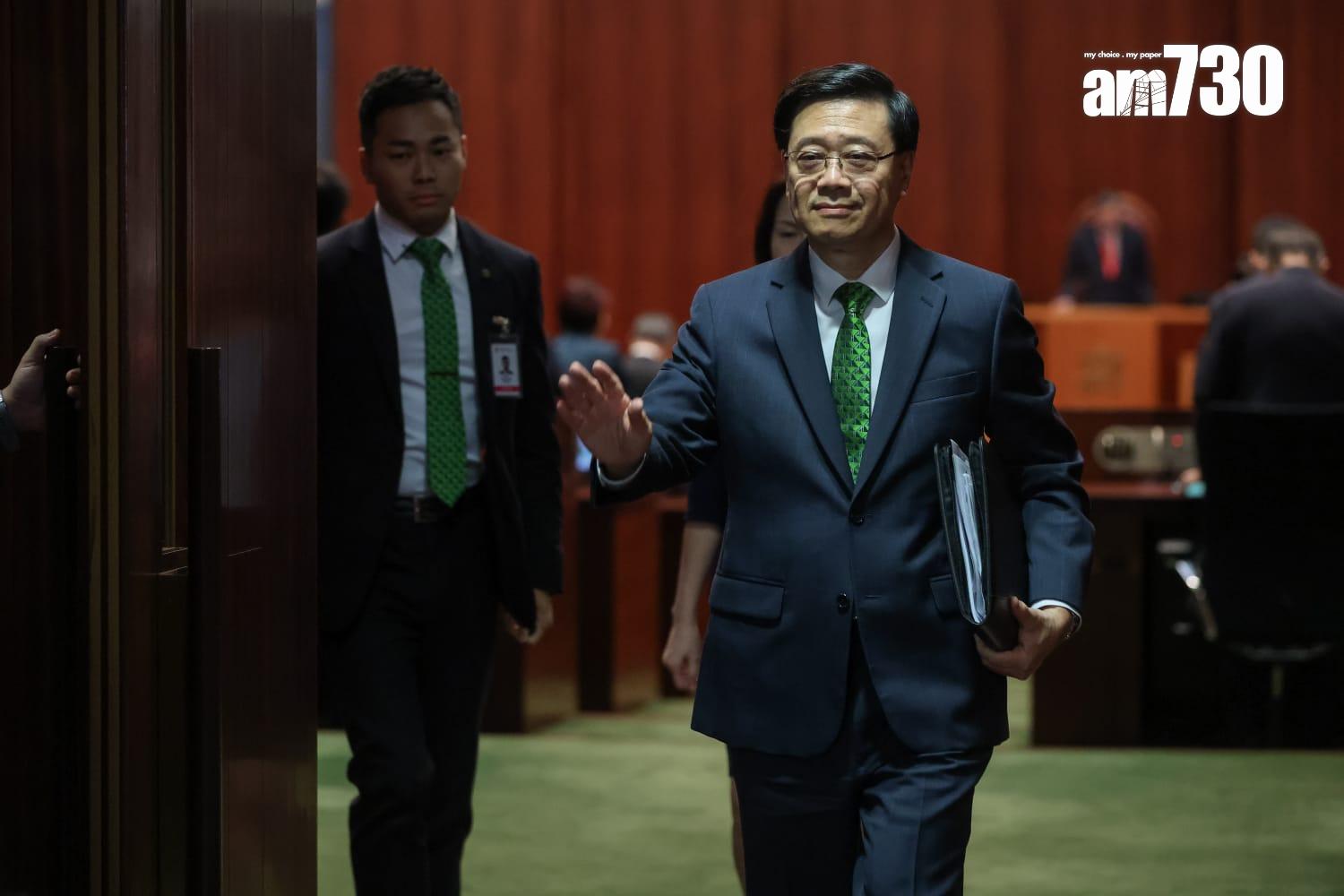 行政長官李家超今日出席立法會答問會。(周令知攝)