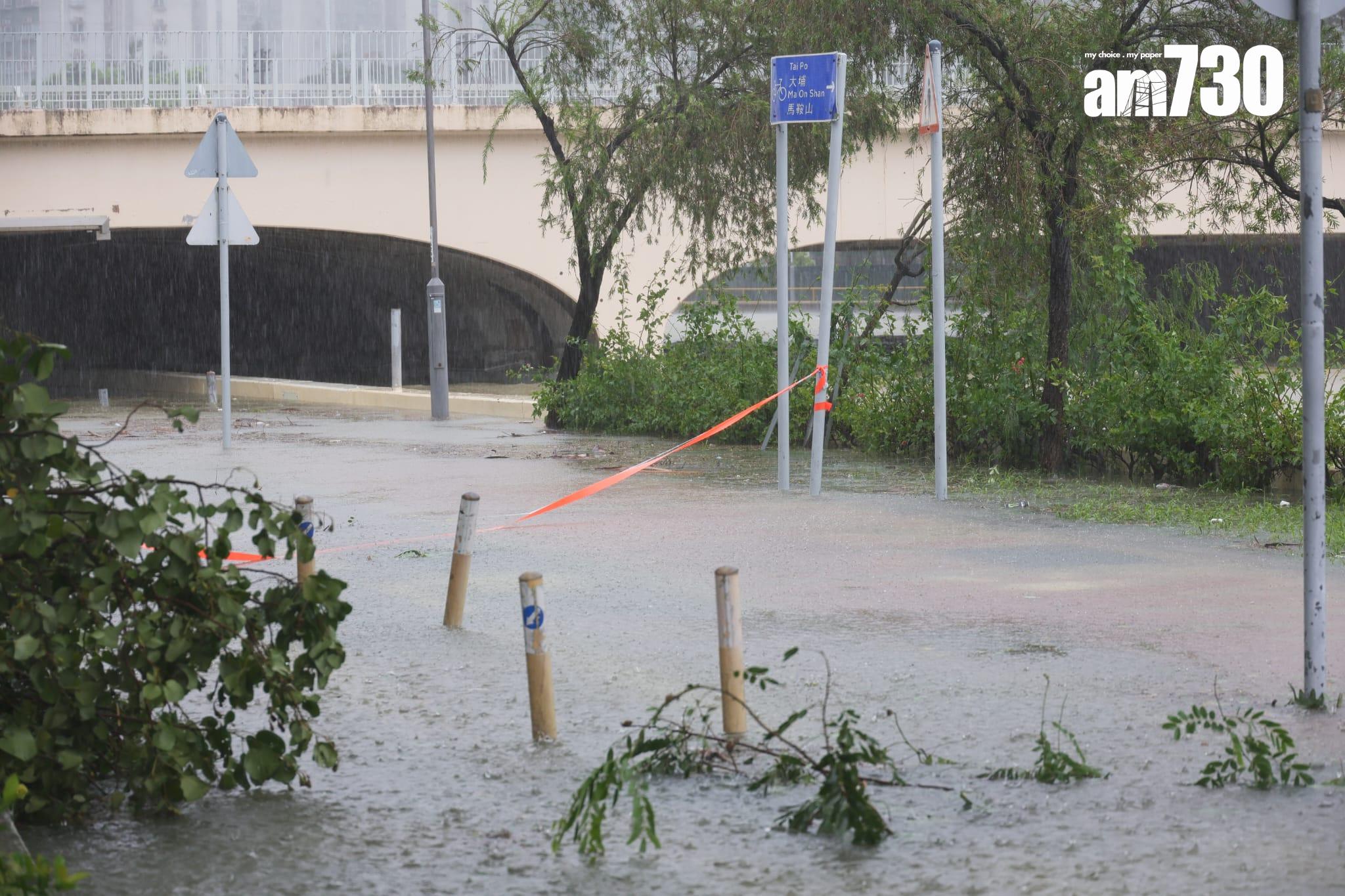 颱風樺加沙|十號波下沙田狀況。(吳康琦攝)