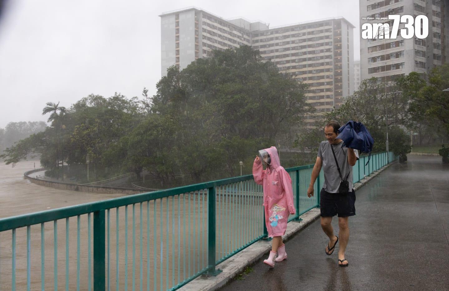 颱風樺加沙|大埔多處水浸。(蘇文傑 攝)