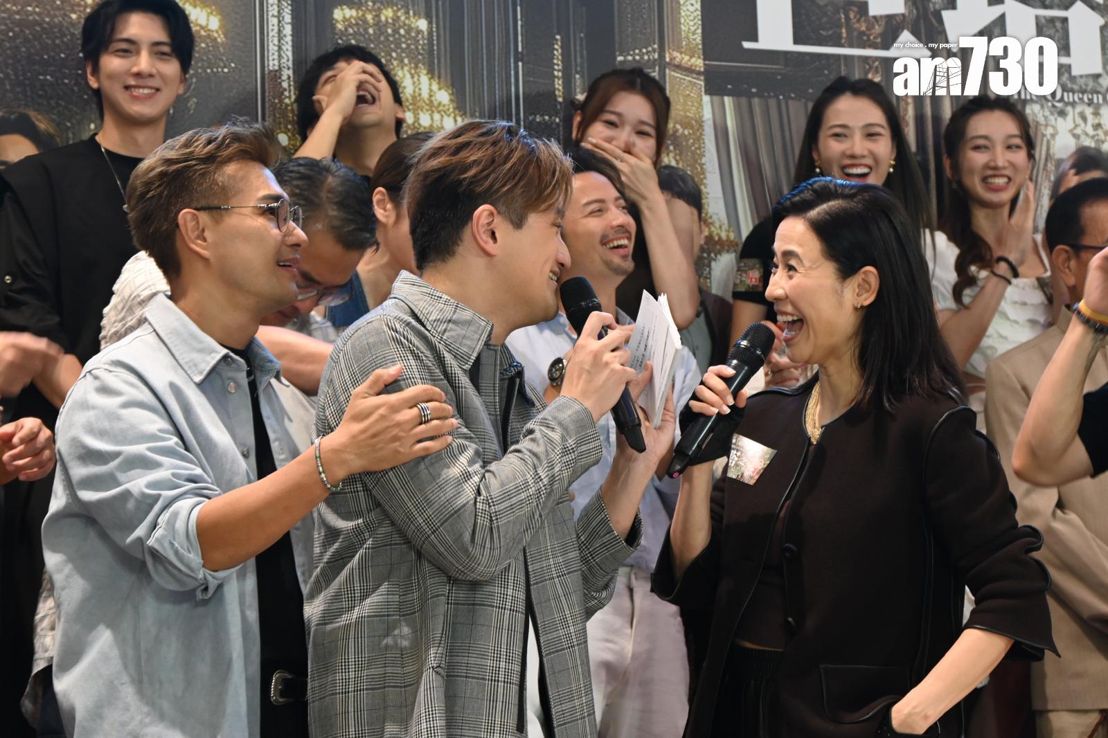宣萱聽到《白色巨塔》之後,反問許文軒她主演的戲是甚麼。(娛樂組攝)