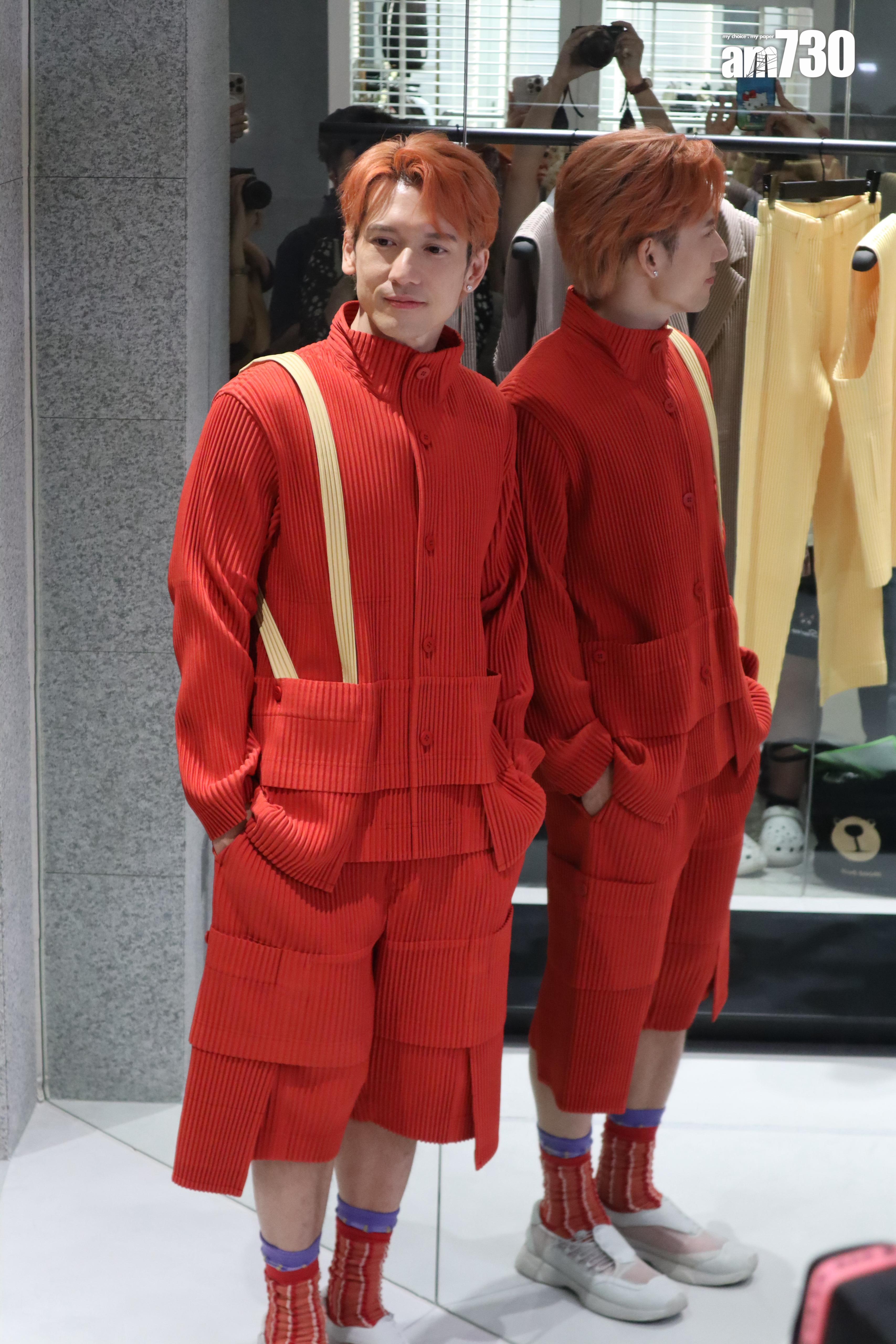 關智斌今日(15日)現身尖沙咀出席服裝品牌活動。(娛樂組攝)