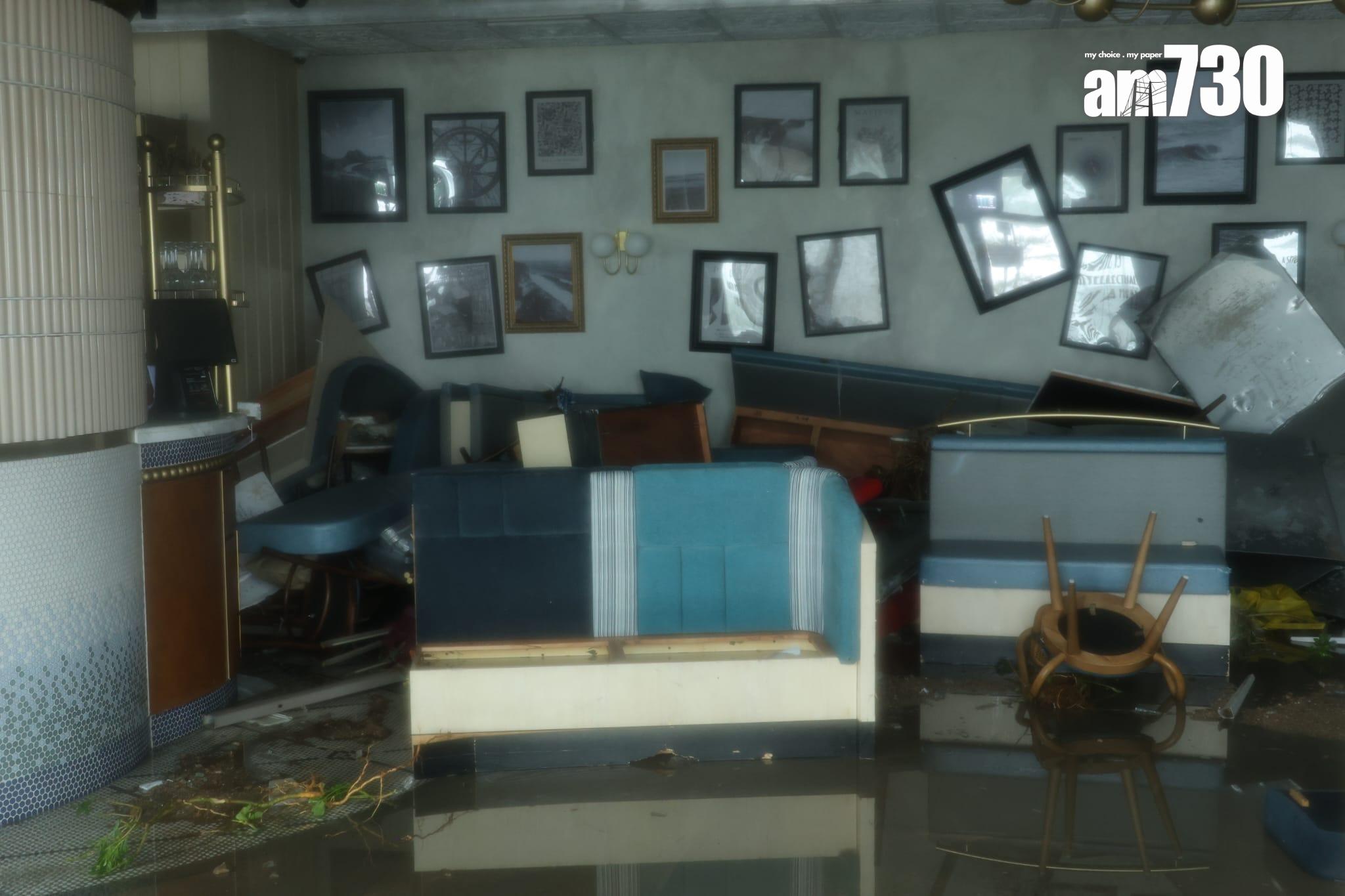 颱風樺加沙|十號波下將軍澳海水直接湧岸(林俊源攝)