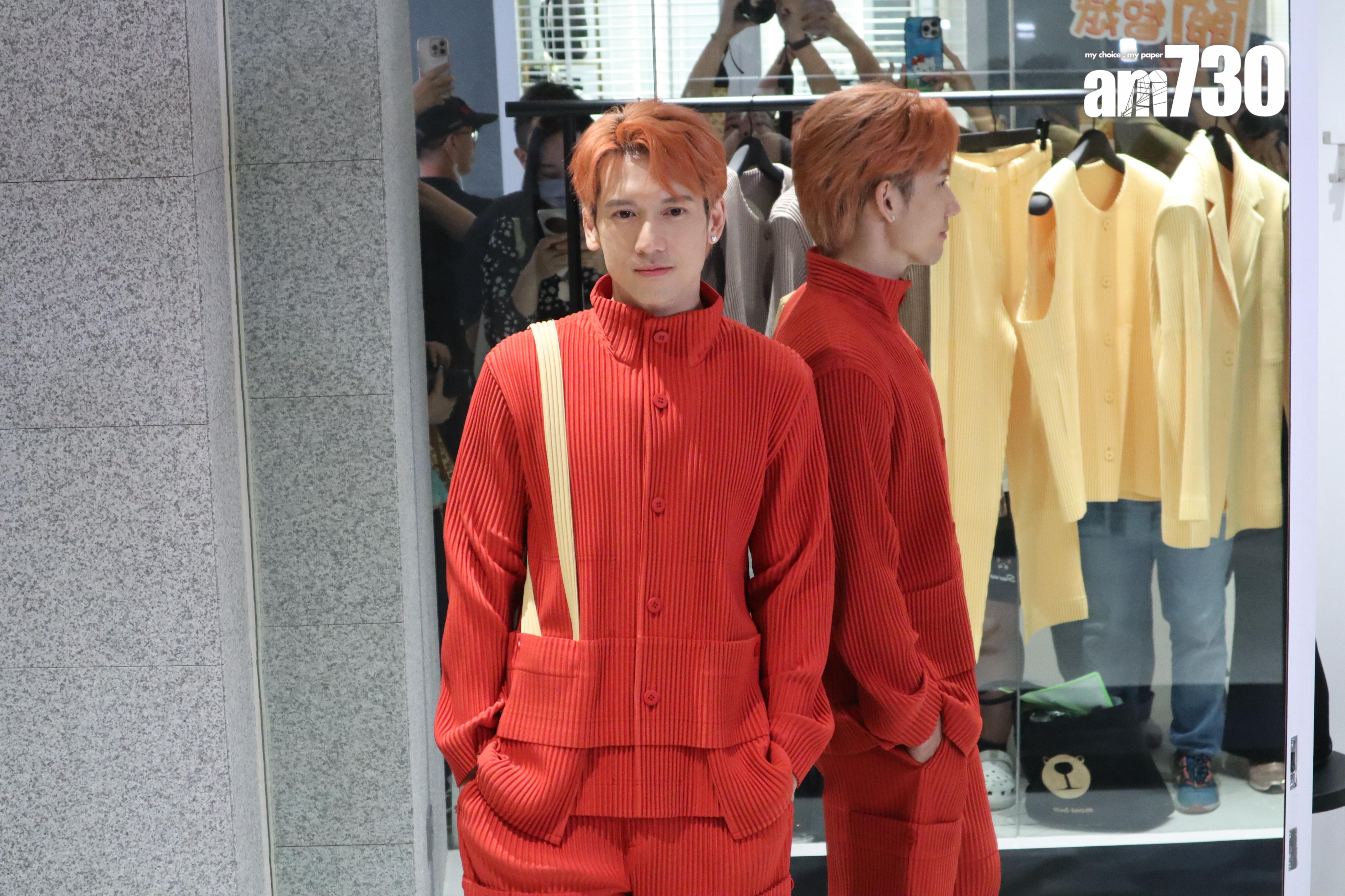 關智斌今日(15日)現身尖沙咀出席服裝品牌活動。(娛樂組攝)