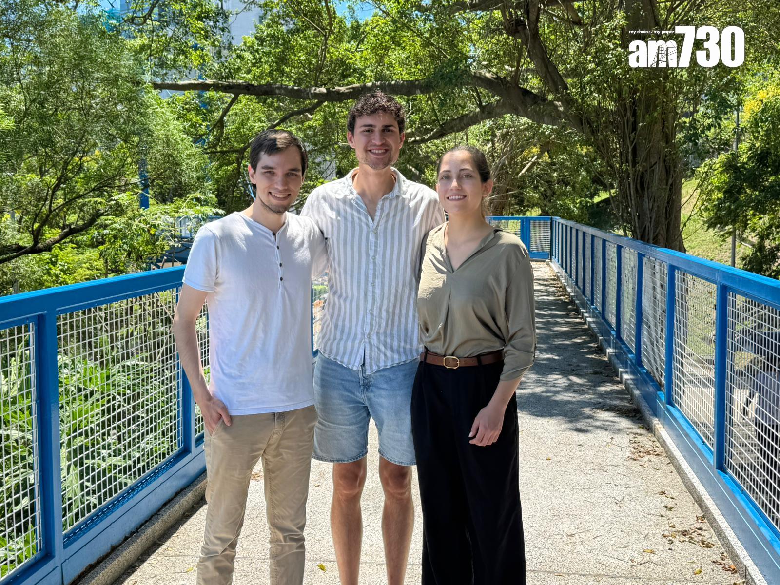 左起:由風帆運動員轉戰人工智能領域的Sophie,德國青年創業組織聯合創始人阿Joe,以及來自德國的生物化學專家Lucas。