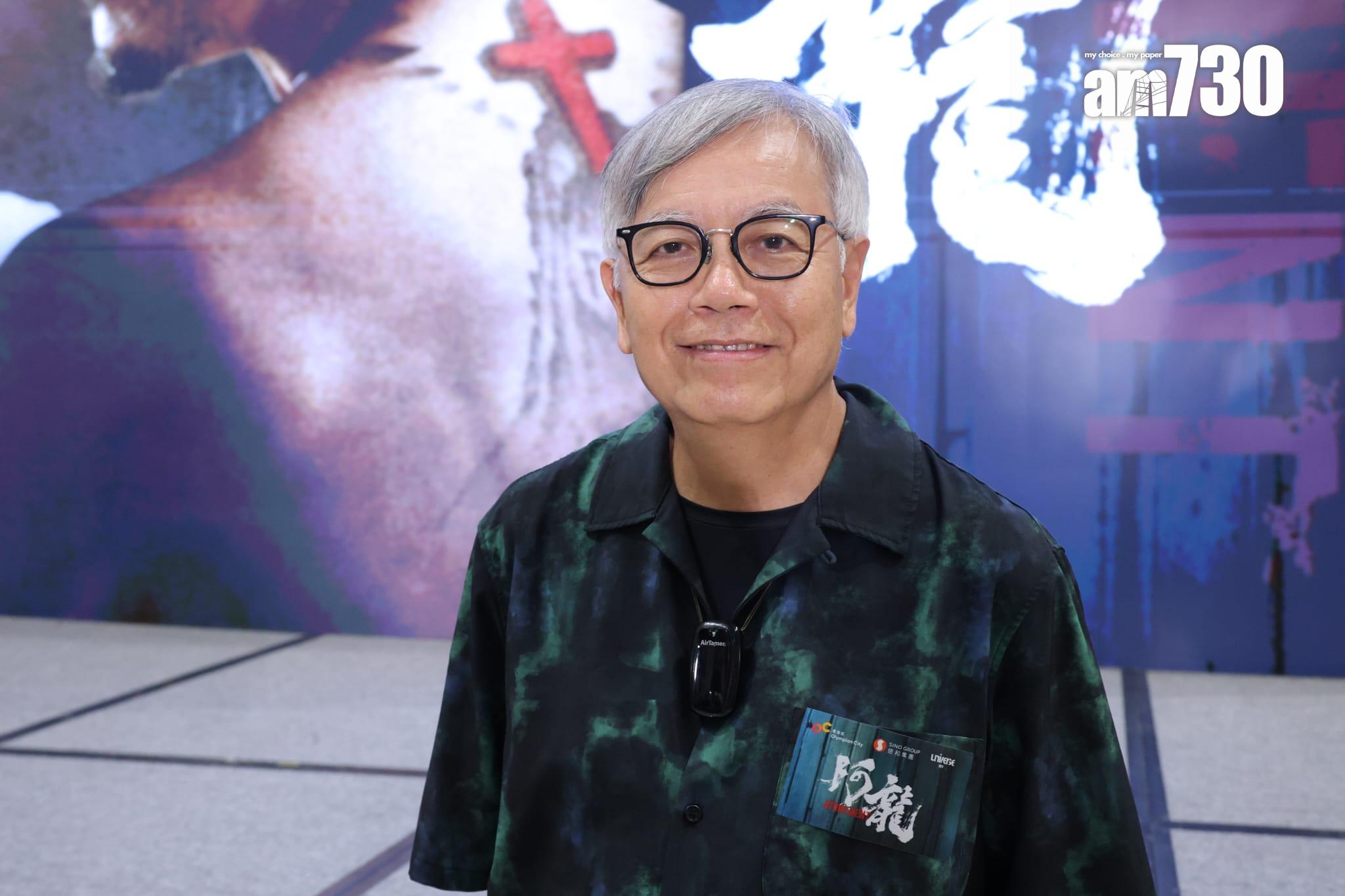 田啟文接受am730訪問,解釋電影《阿龍》再三延期的原因。(林俊源攝)