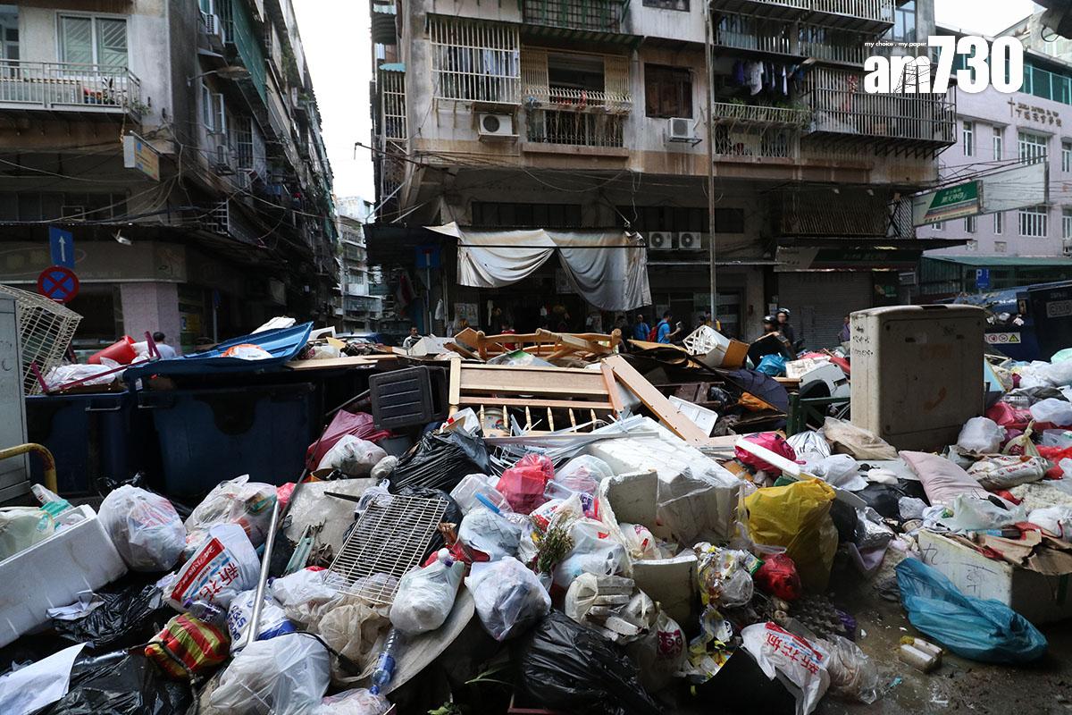 2017年颱風天鴿襲澳後的澳門市況。(資料圖片)