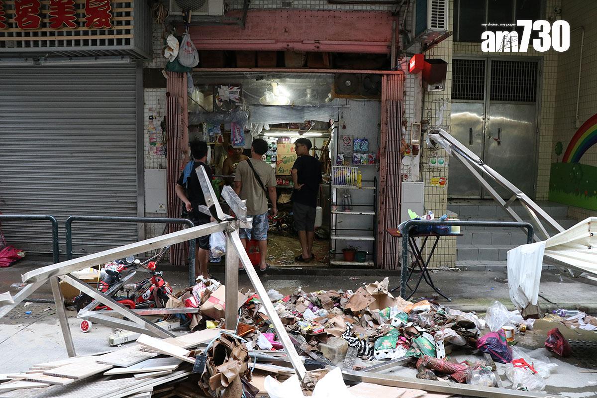 2017年颱風天鴿襲澳後的澳門市況。(資料圖片)